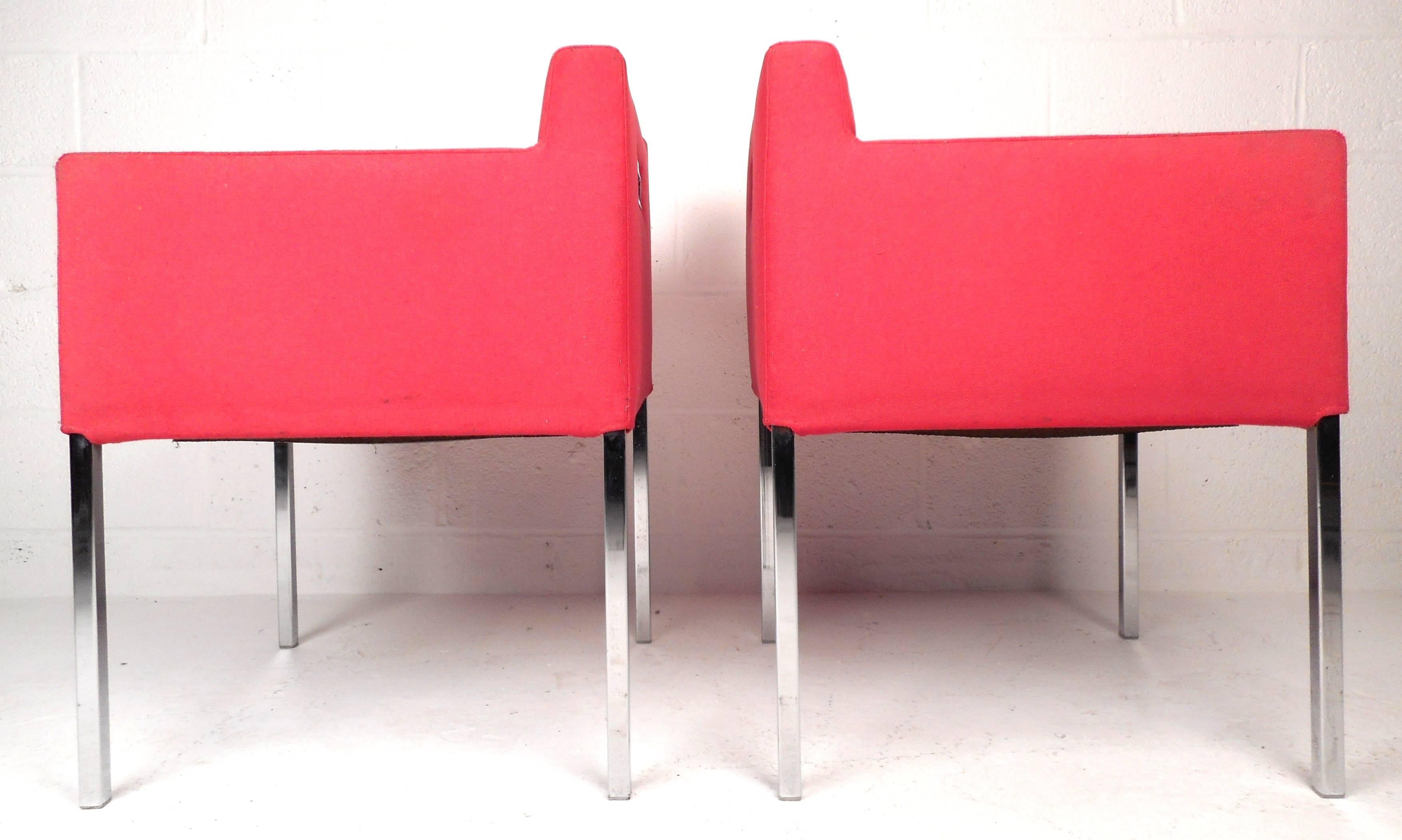 Late 20th Century Mid-Century Modern Club Chairs For Sale