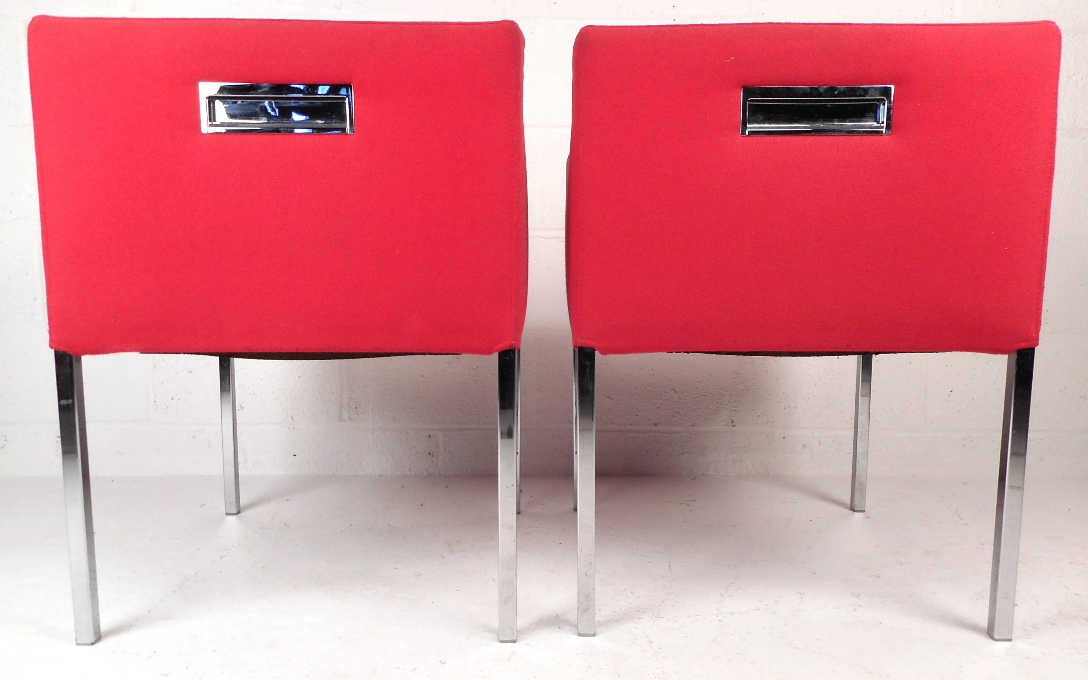 Chrome Mid-Century Modern Club Chairs For Sale