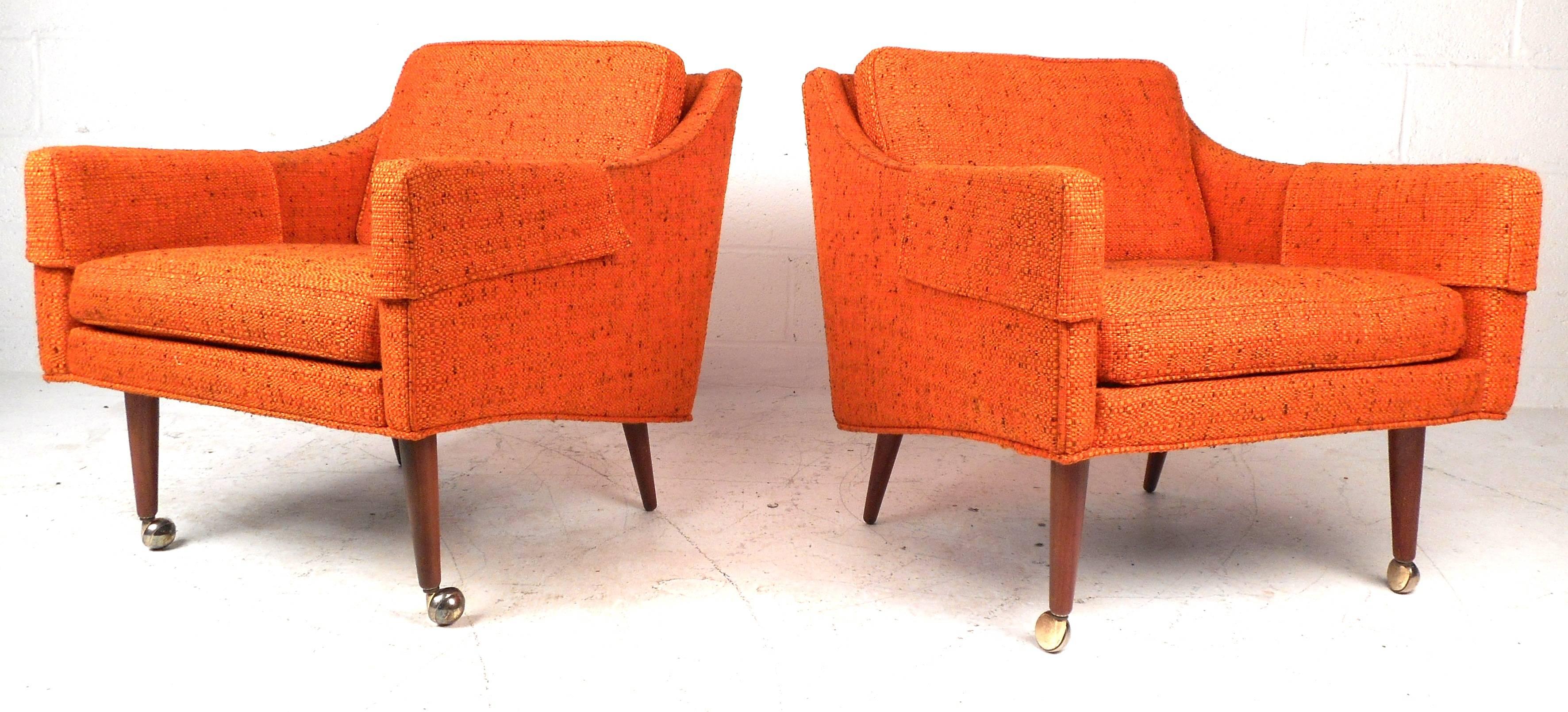 Mid-Century Modern Set of Milo Baughman Lounge Chairs for Thayer Coggin