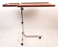 Mid-Century Style Danish Rosewood Adjustable Bedside Service Cart