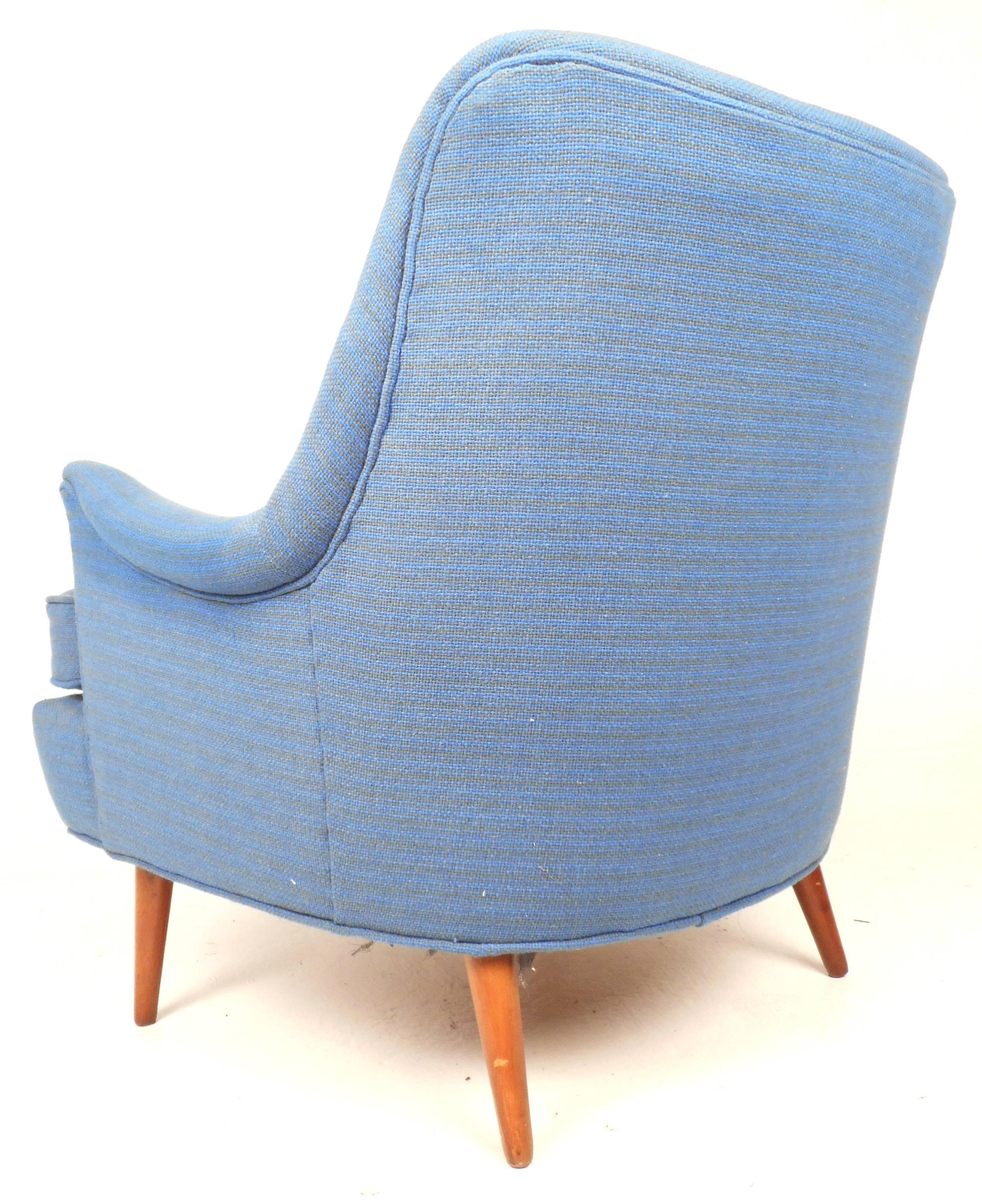 Mid-Century Modern Lounge Chair in the Style of Adrian Pearsall In Good Condition In Brooklyn, NY