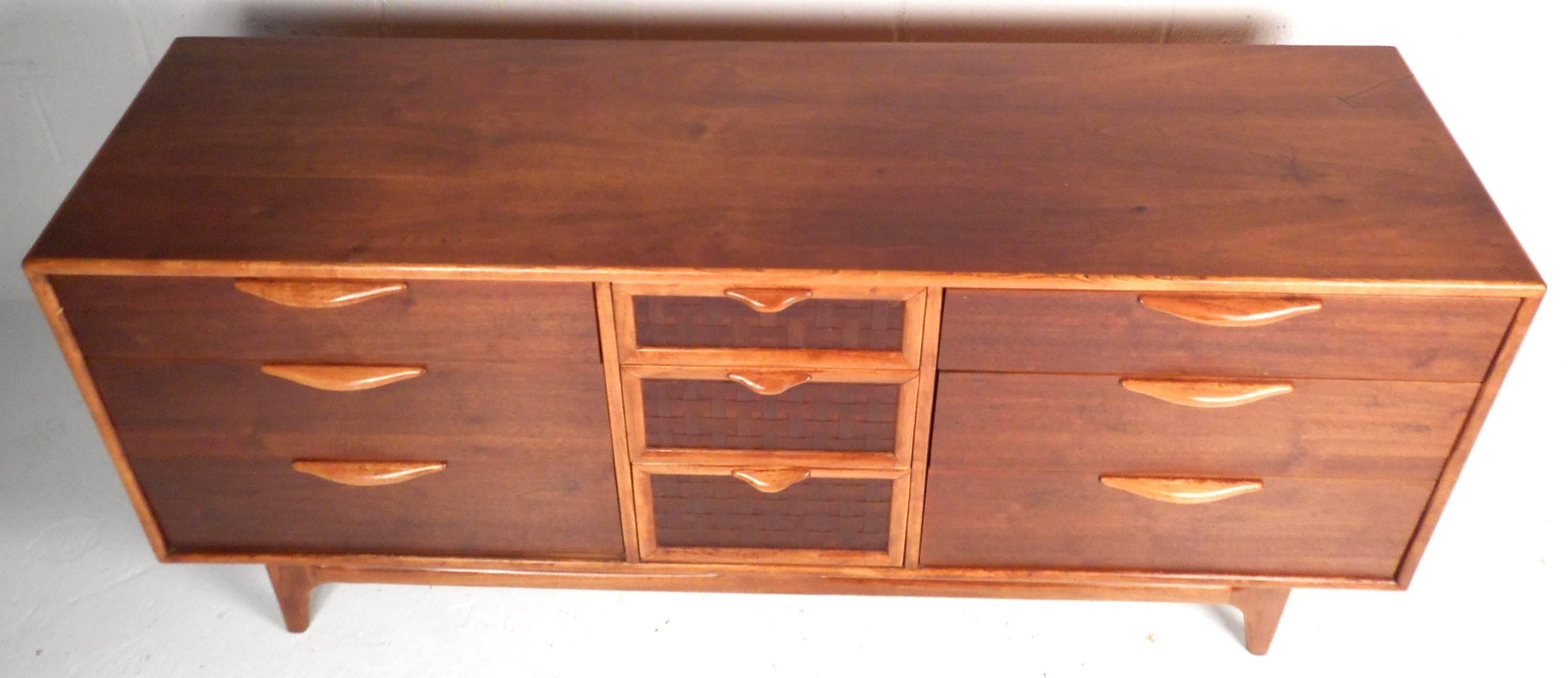 American Mid-Century Modern Walnut Dresser by Warren Church for Lane