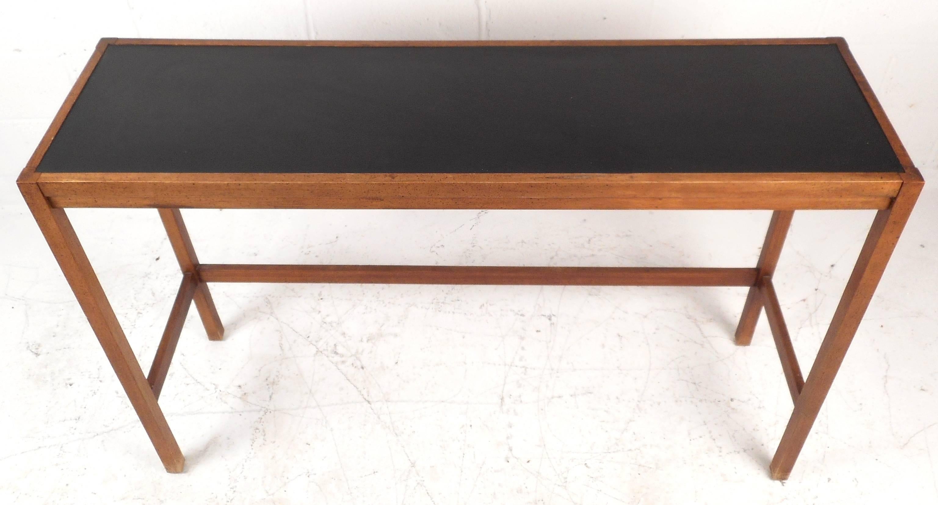 MidCentury Modern Walnut Hall Table at 1stDibs mid century hall