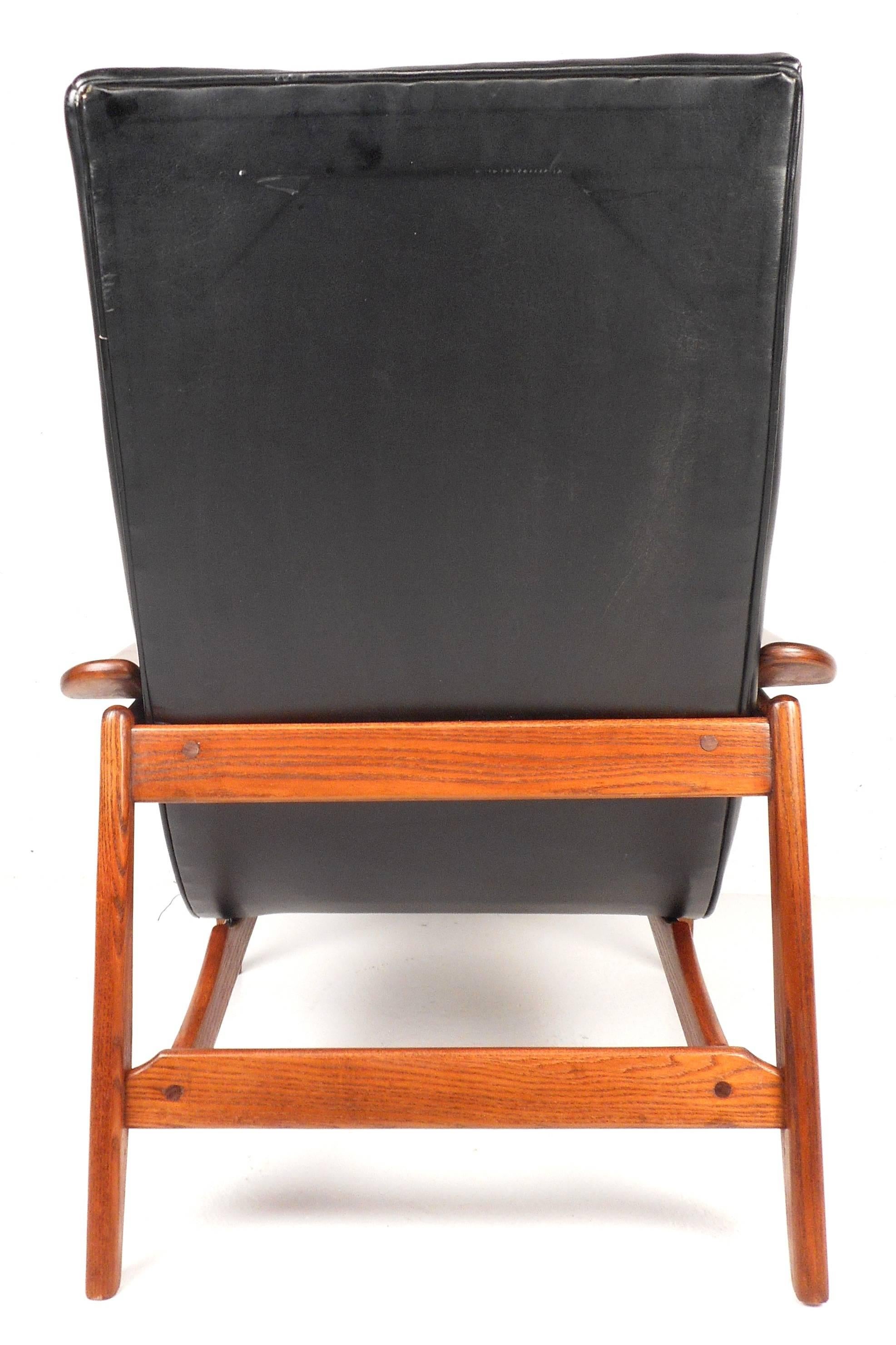 mid century modern chair and ottoman