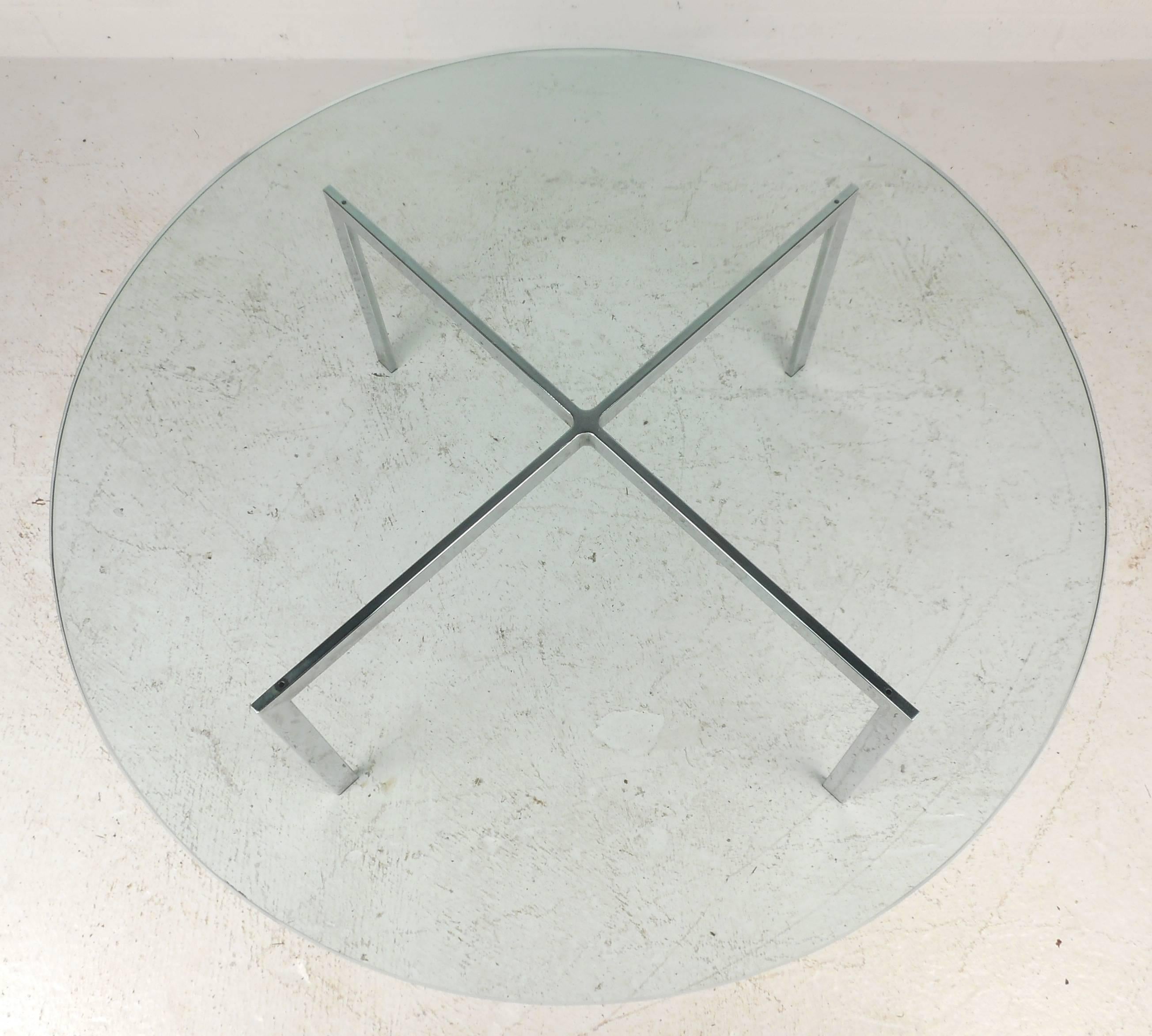 mid century chrome table