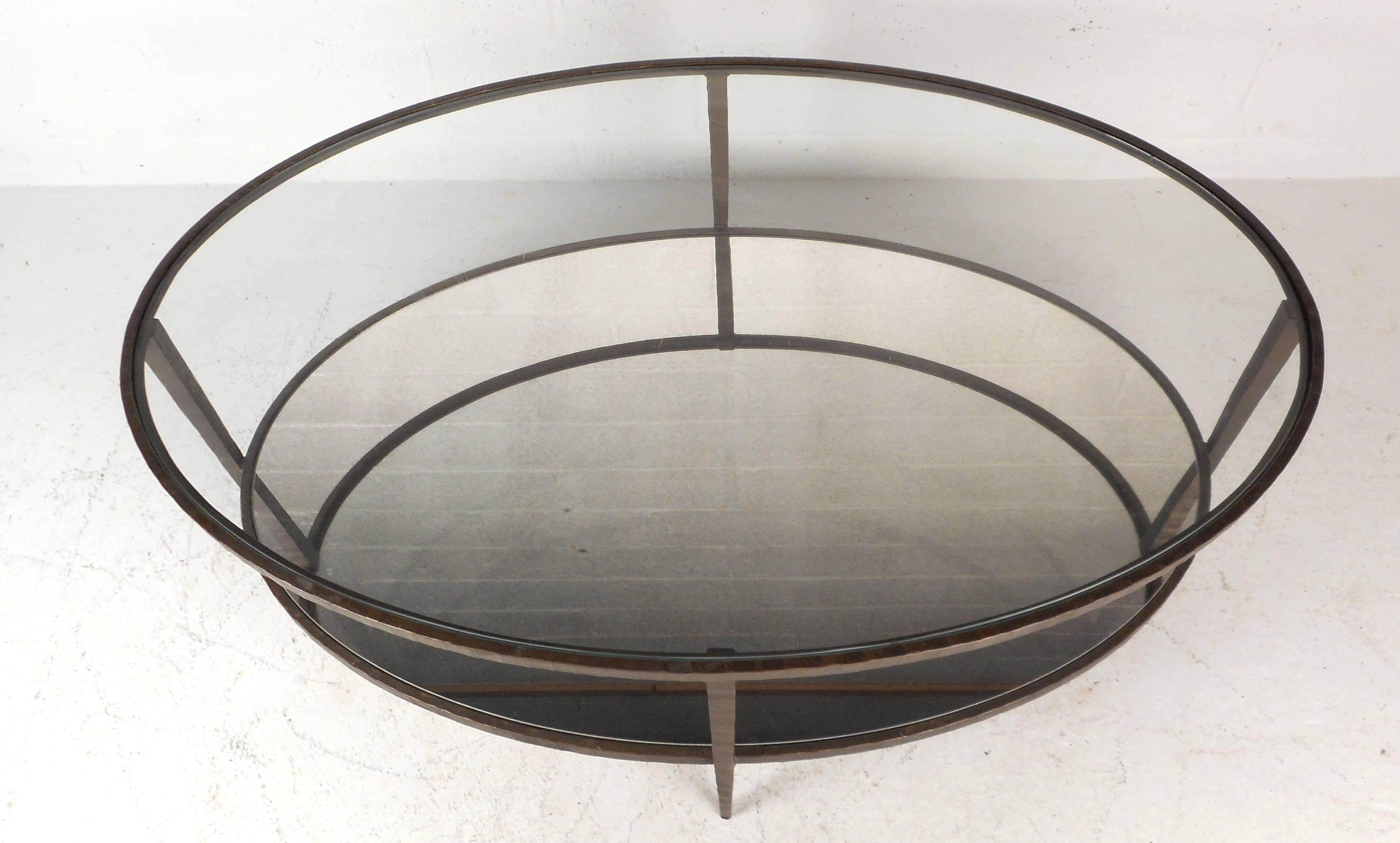 two tier oval coffee table