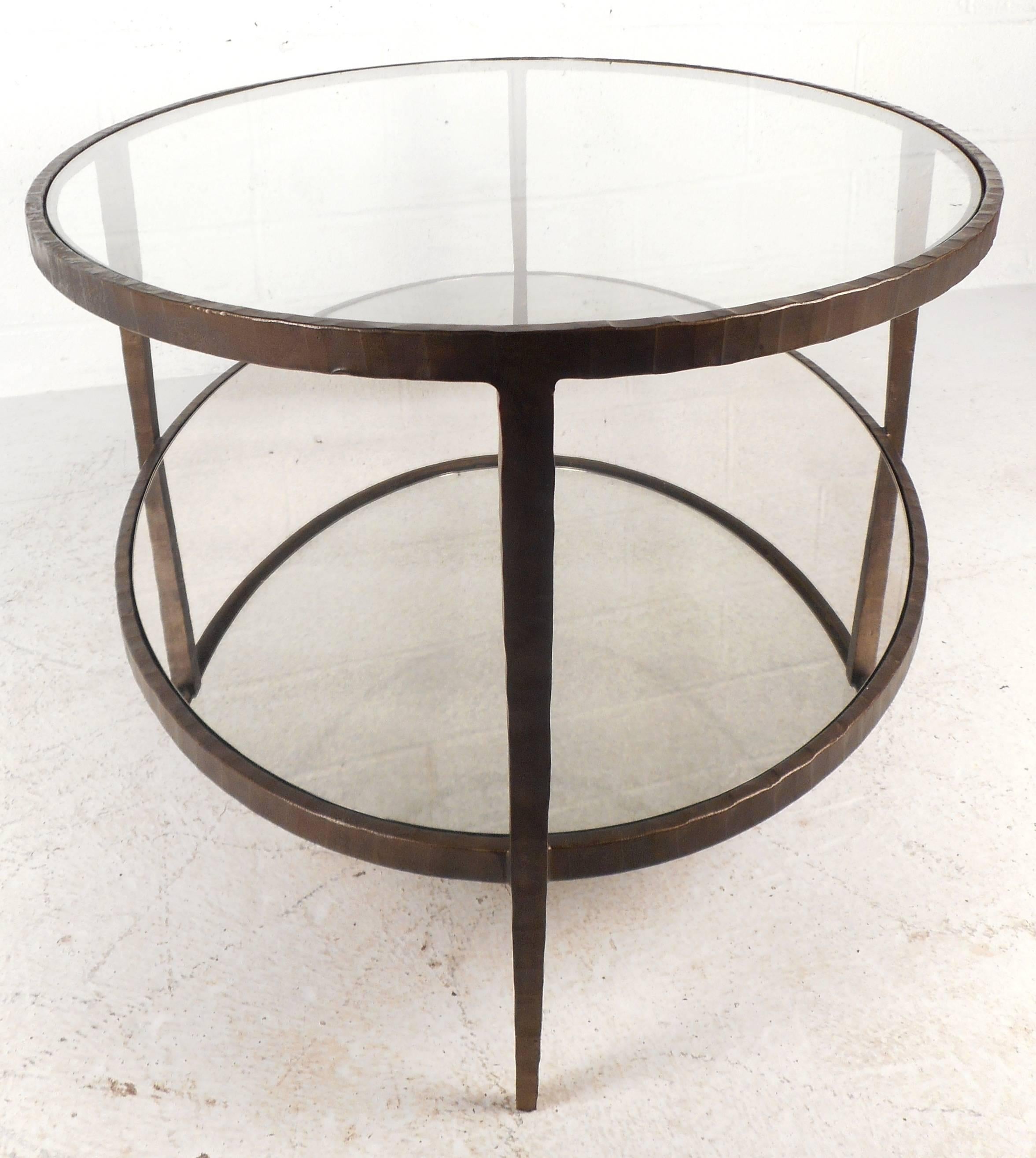 oval two tier coffee table