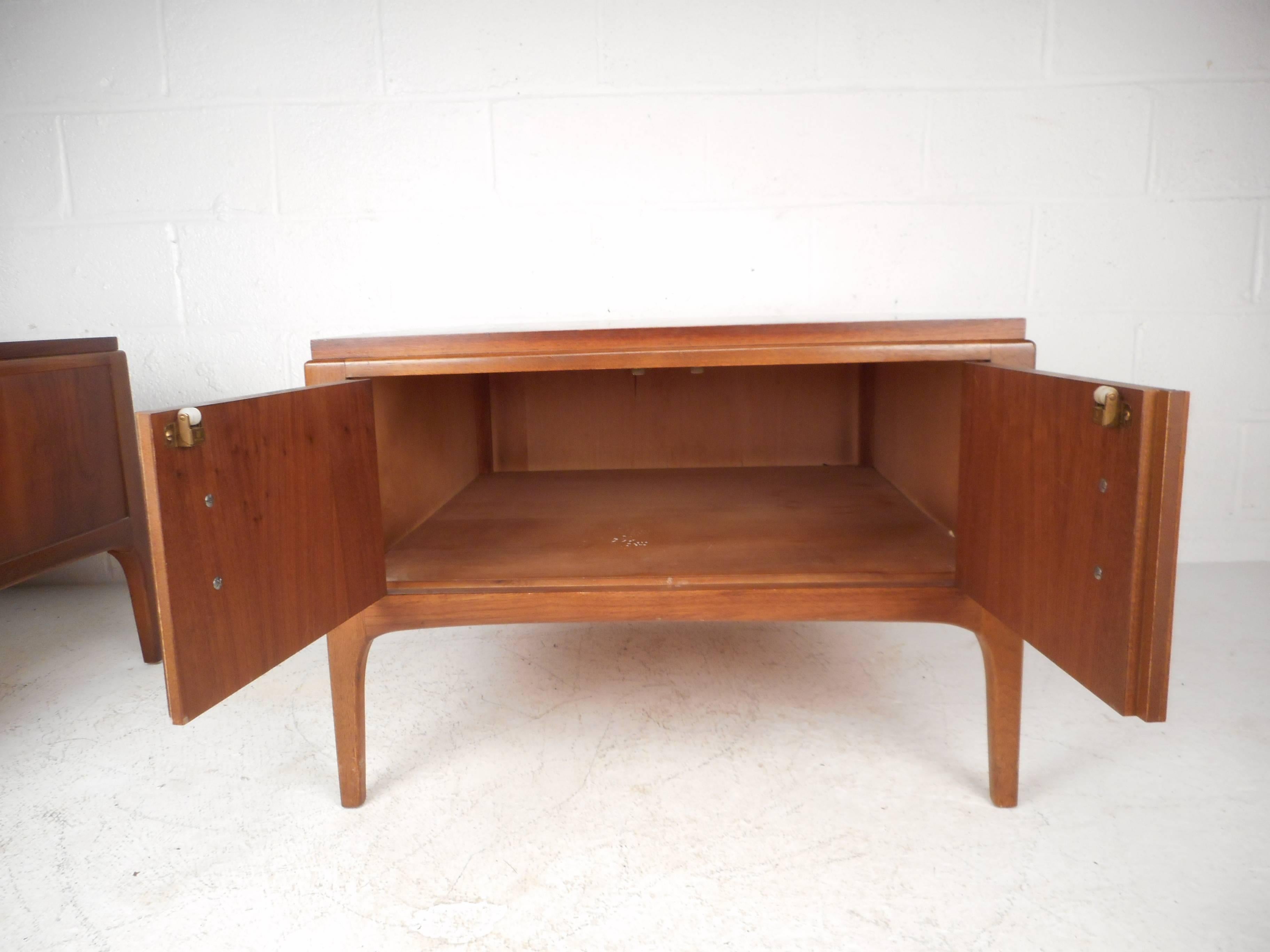 Late 20th Century Mid-Century Modern Low End Tables by Lane Furniture