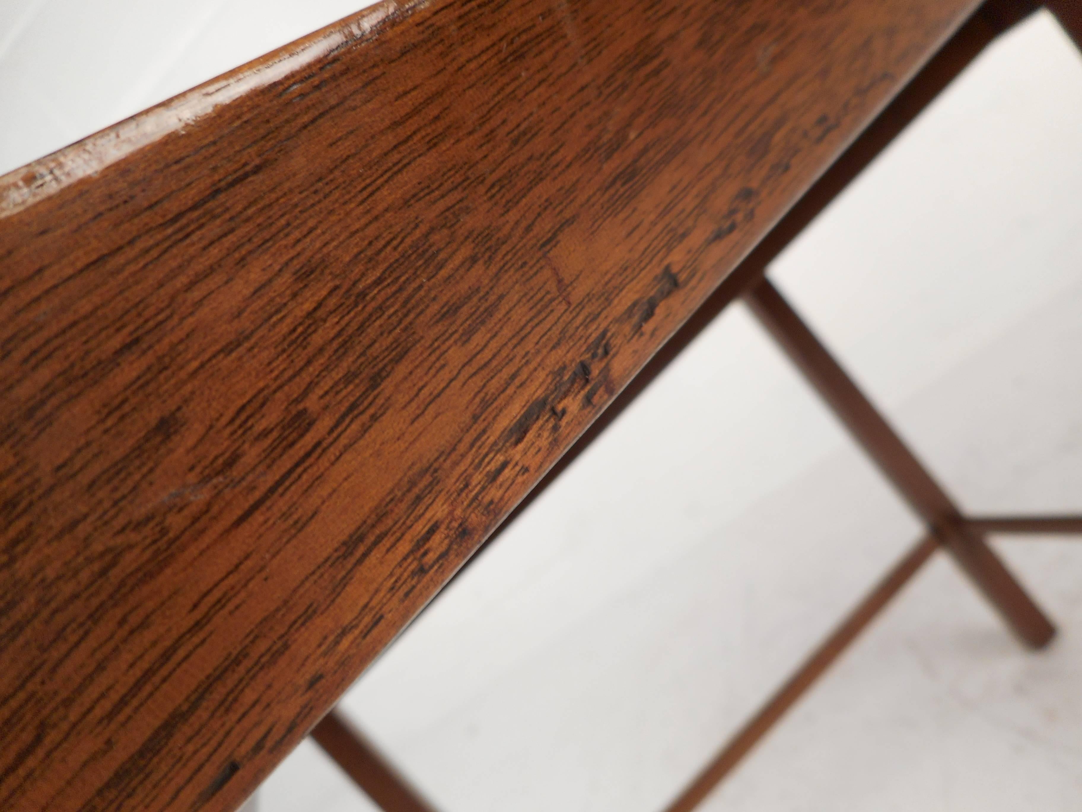 Mid-Century Modern Dunbar Style Slat Bench 1