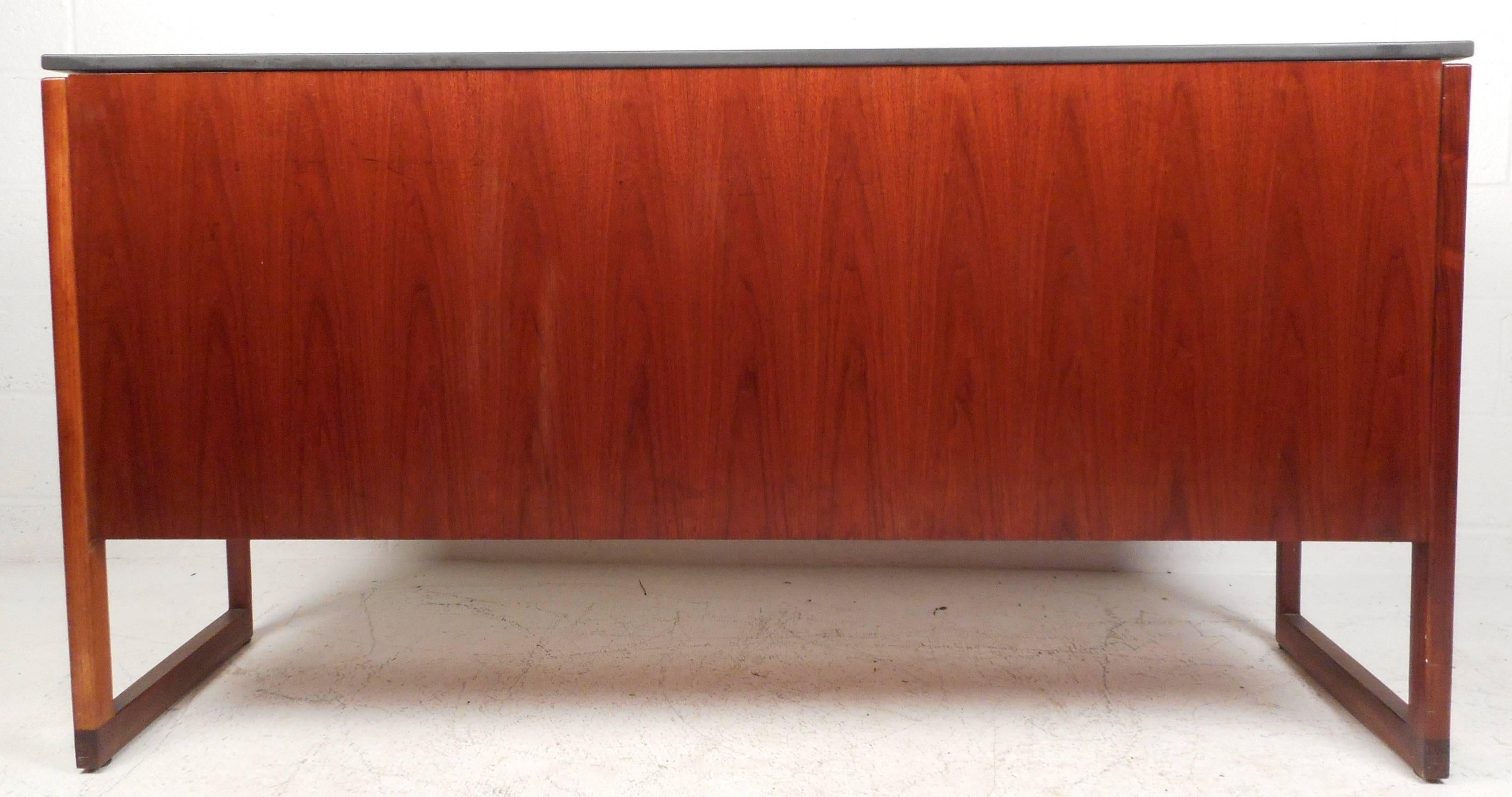 Late 20th Century Mid-Century Modern Marble Top Sideboard by Jens Risom