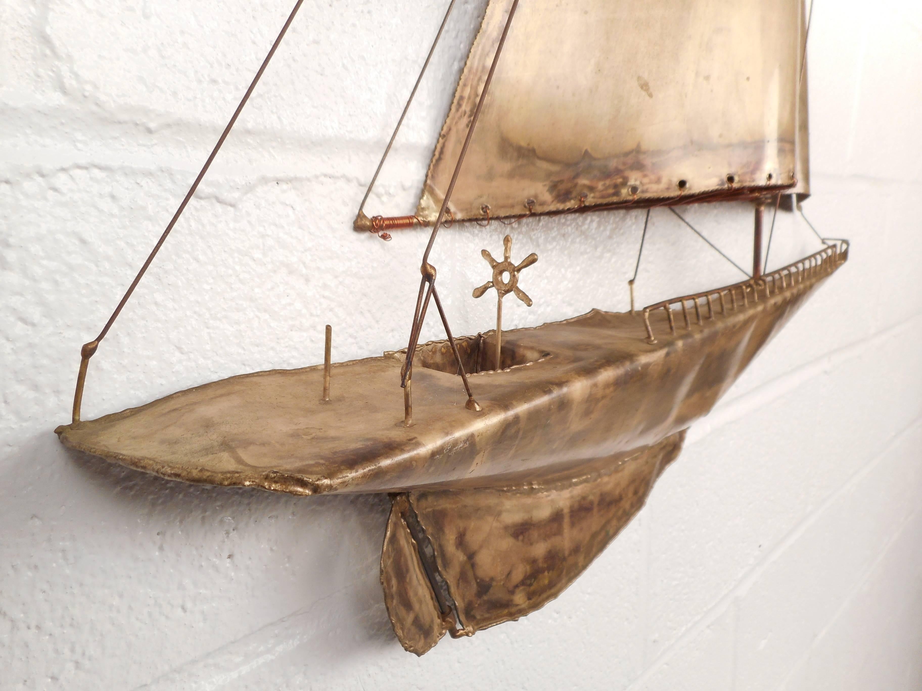 sailboat metal art