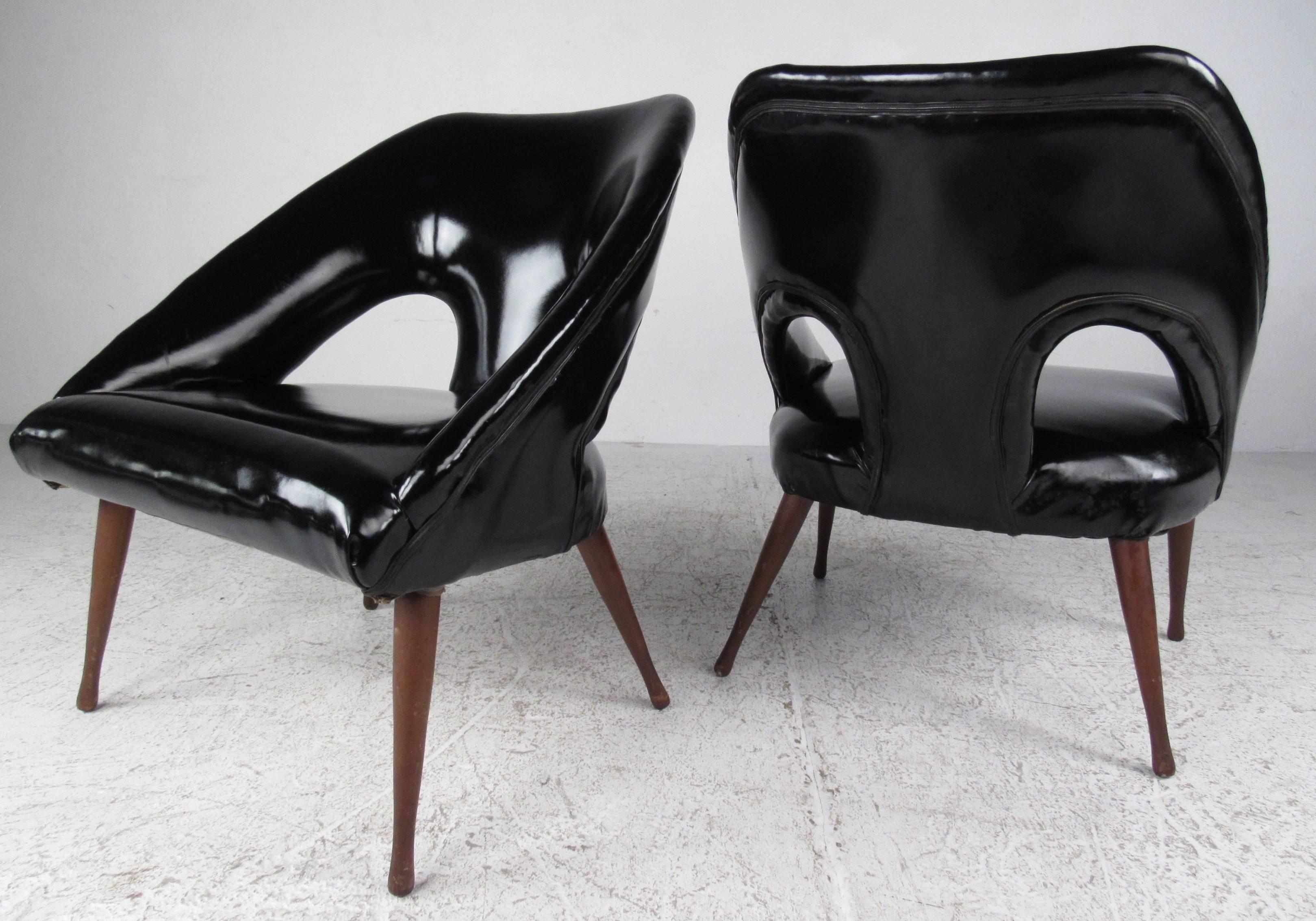 black vinyl chairs