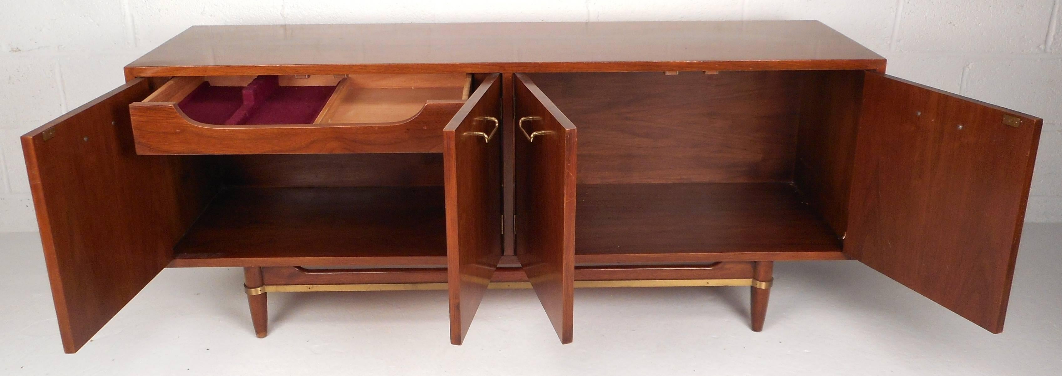 Late 20th Century Mid-Century Modern Small Credenza by American of Martinsville