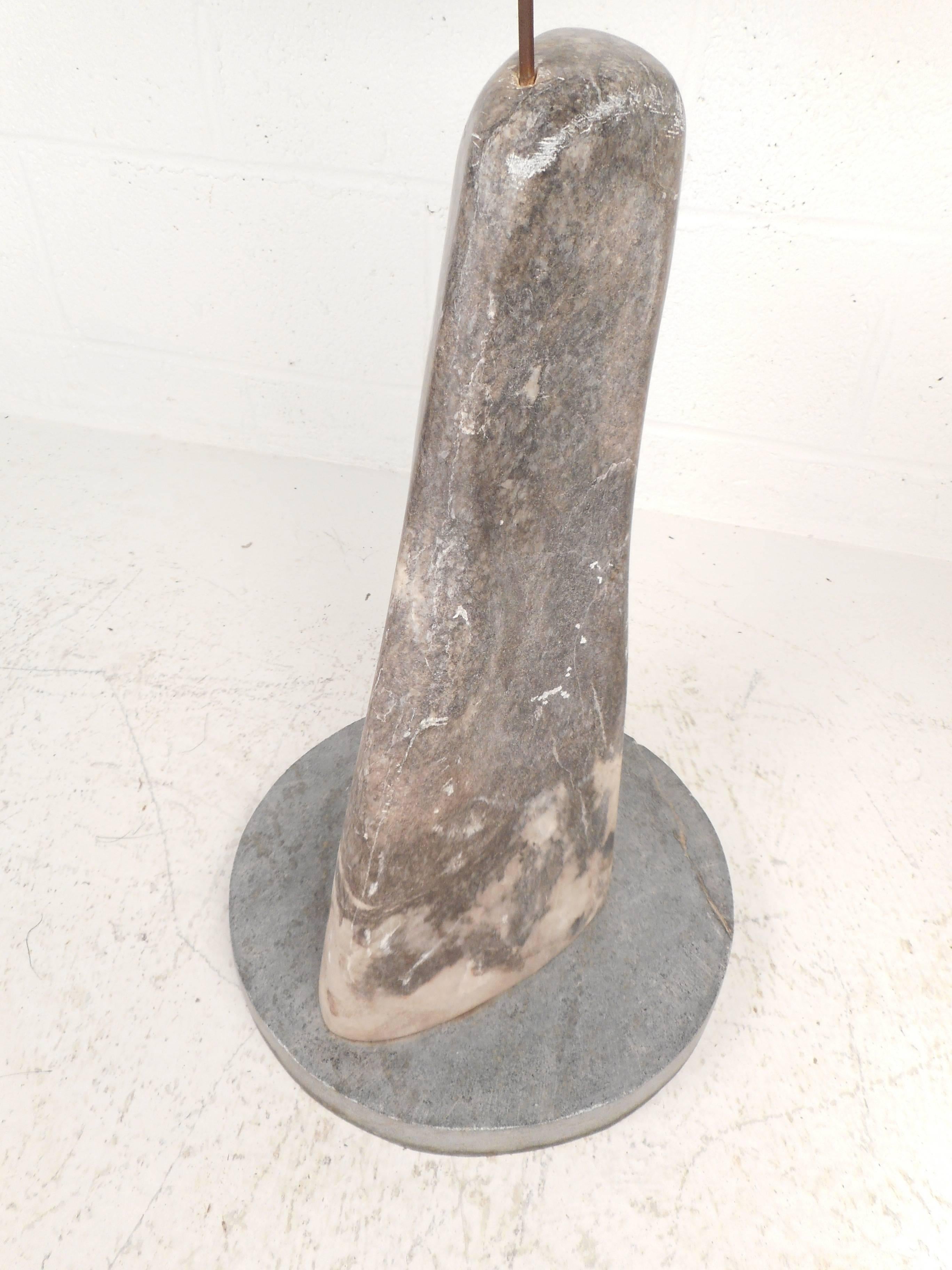 Mid-Century Modern Style Brass and Marble Seagull Sculpture For Sale 2