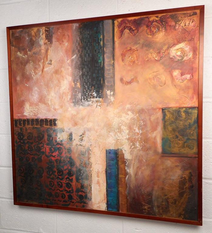MidCentury Modern Contemporary Abstract Painting Signed