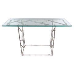 Faux Bamboo Console Table