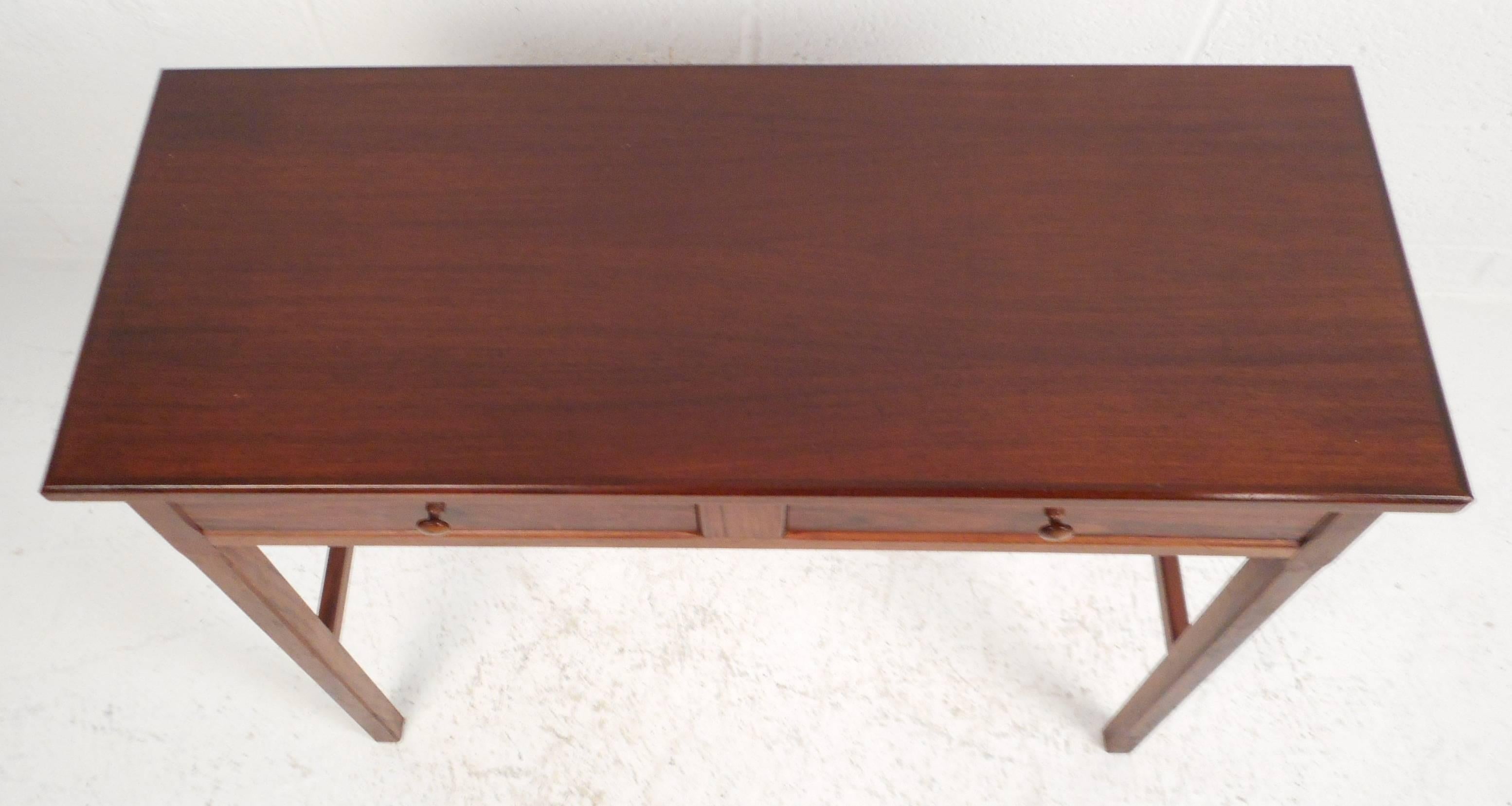 Mid-Century Modern Small Two-Door Rosewood Console Table 2