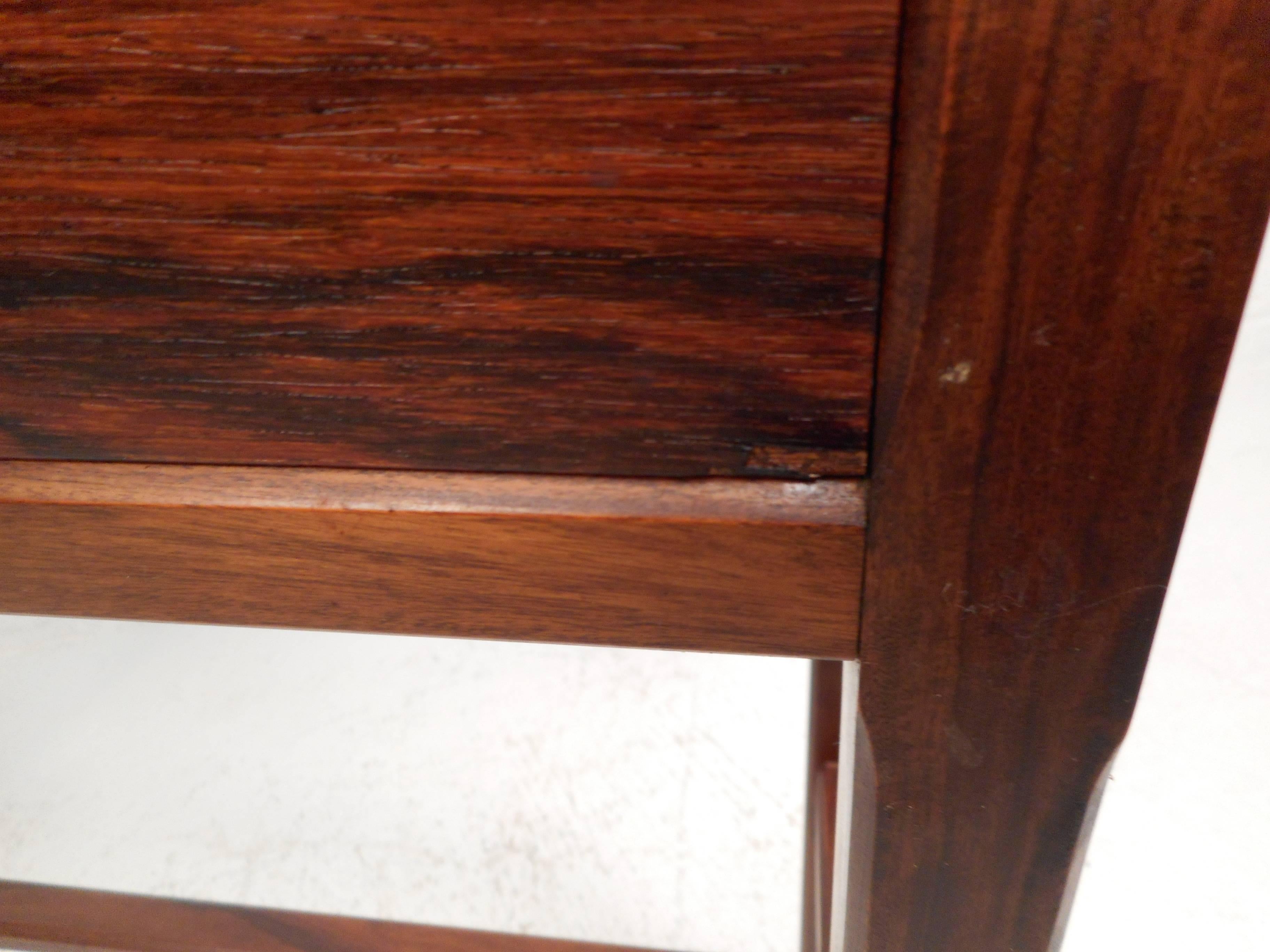 Mid-Century Modern Small Two-Door Rosewood Console Table 6