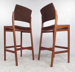 Pair of Danish Modern Teak Stools