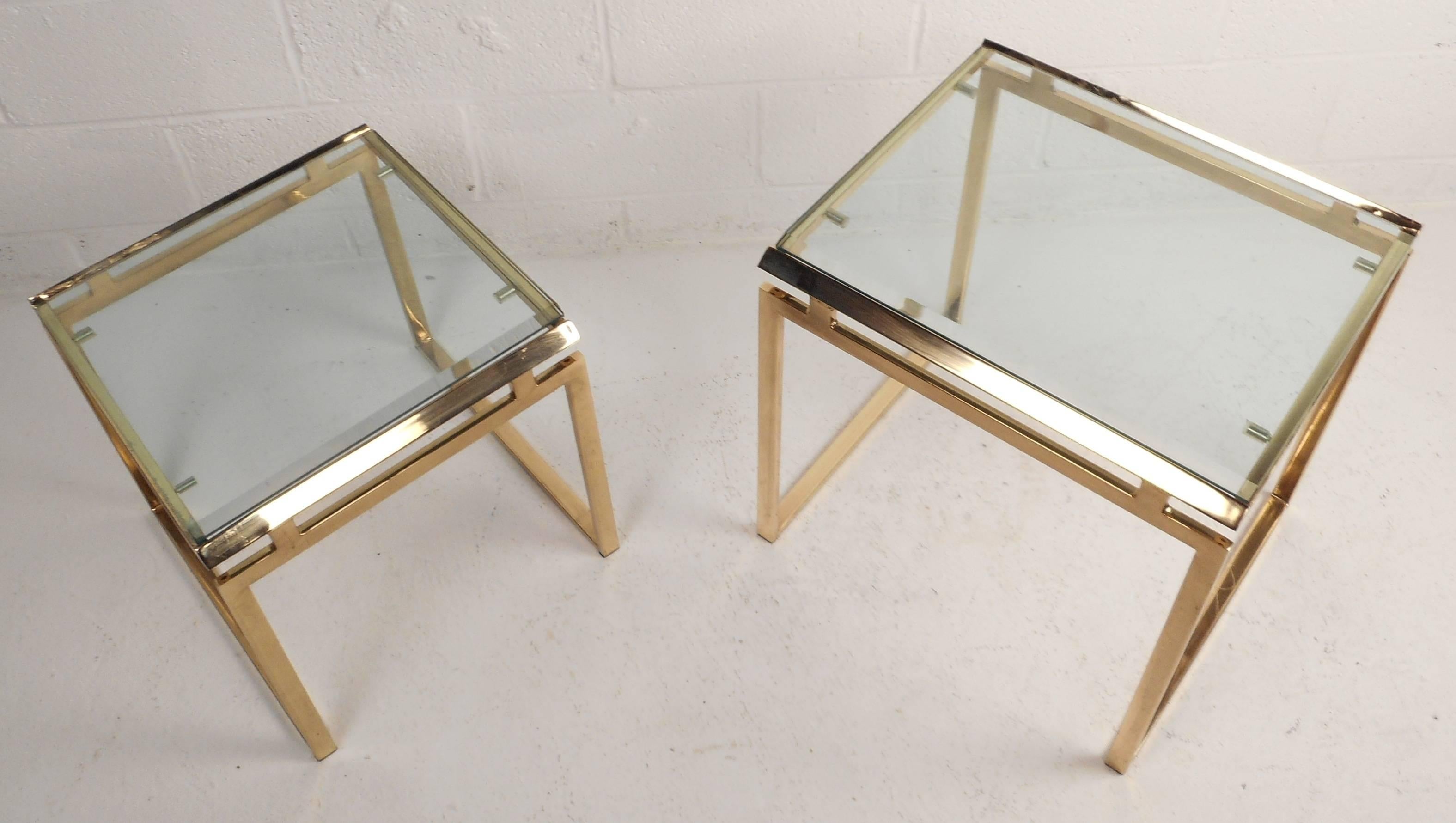 Mid-Century Modern Stacking Tables in the Style of Guy Lefevre 1