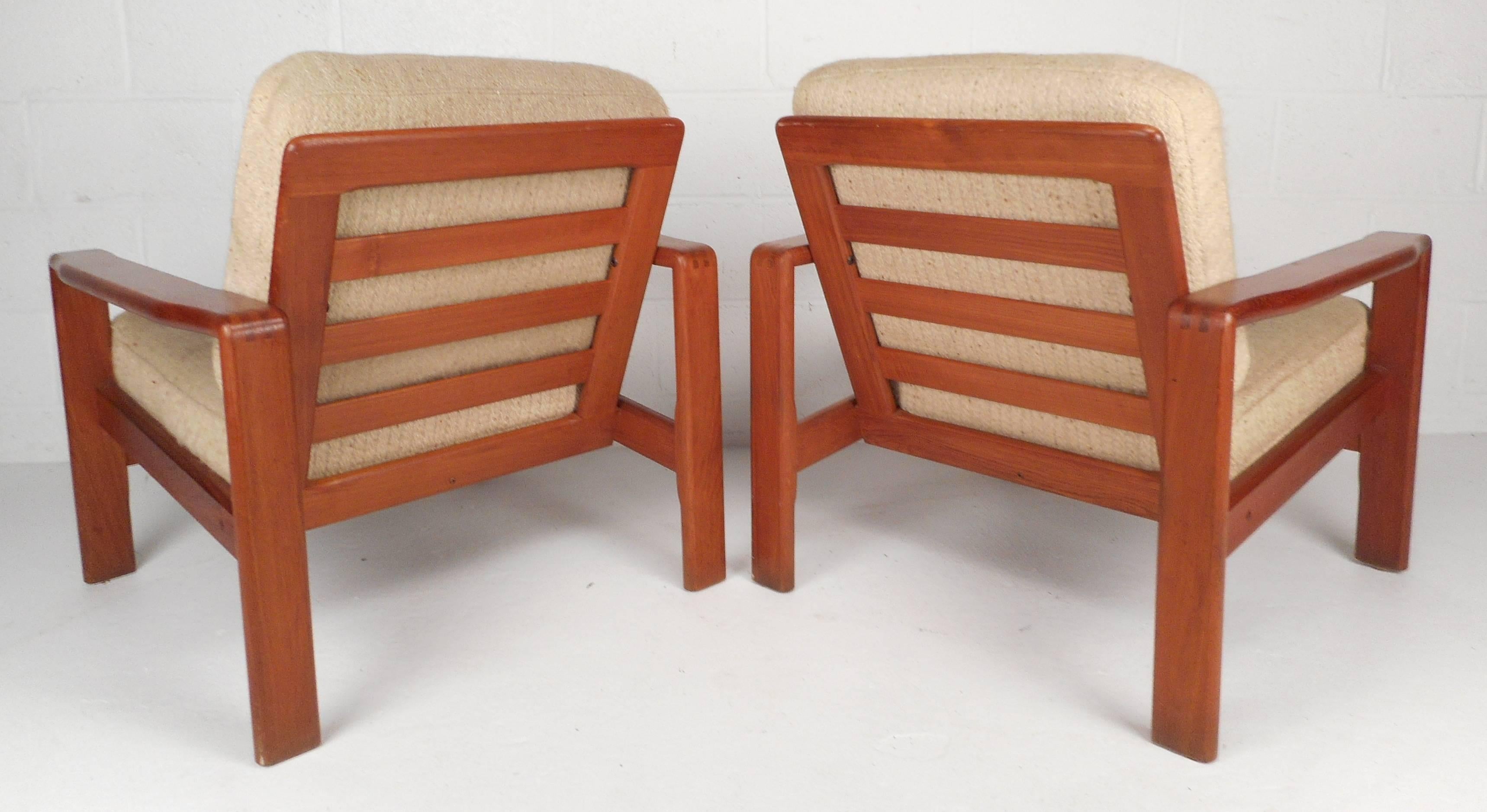 Danish Mid-Century Modern Teak Lounge Chairs