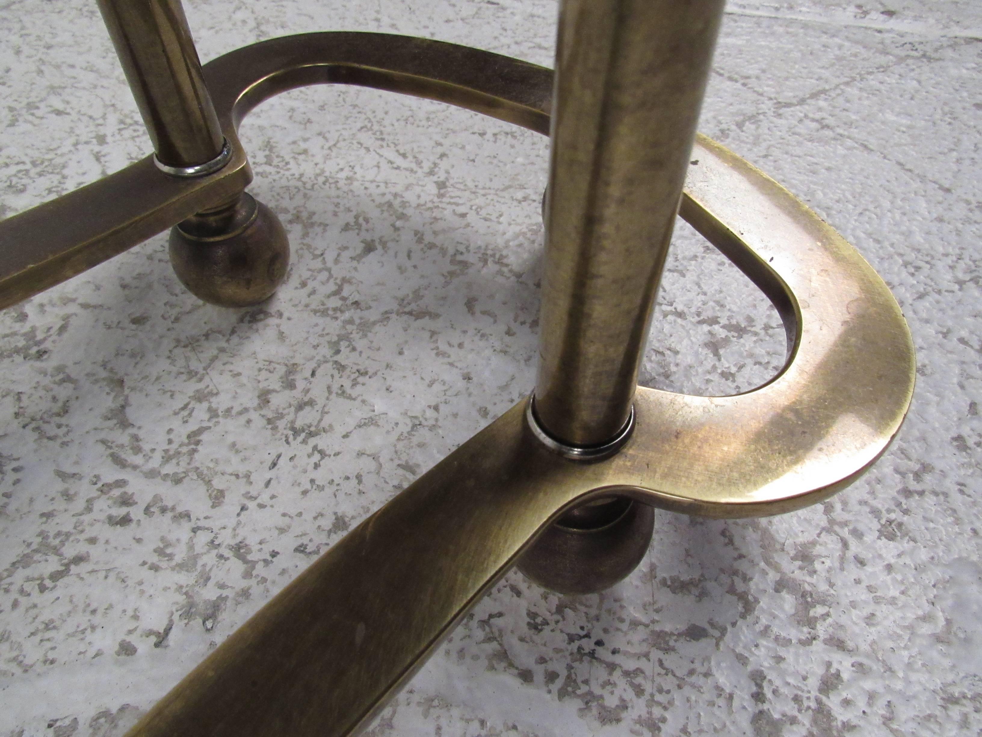 brass and glass coffee table