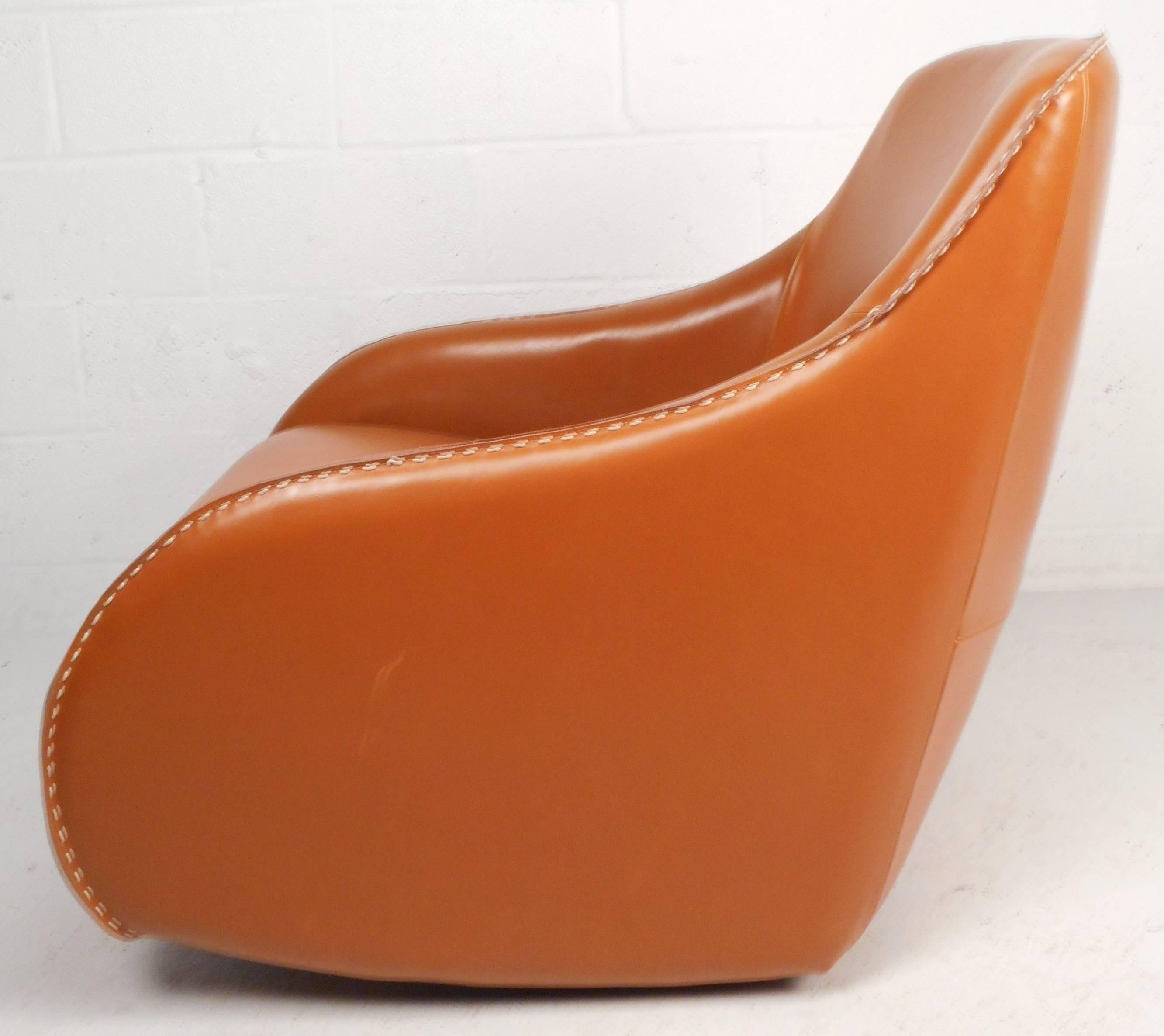 Mid-Century Modern Contemporary Modern Leather Rocking Chair