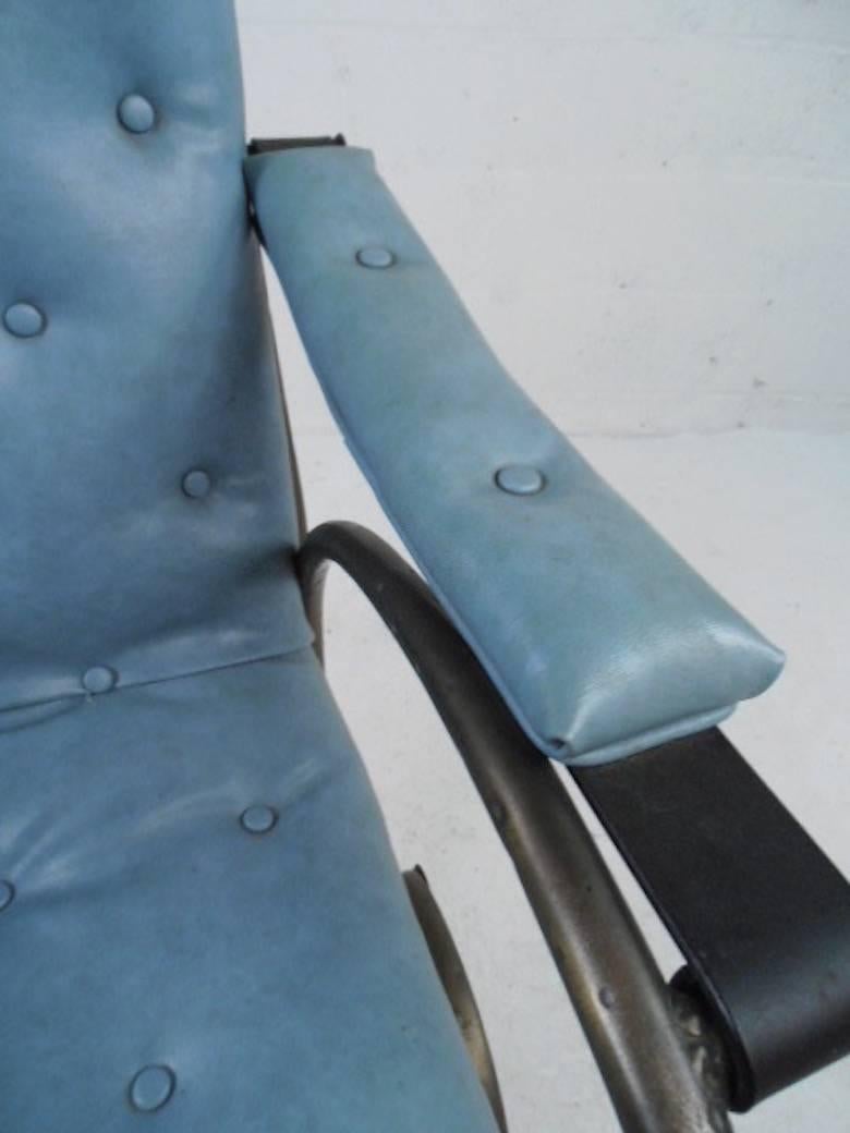 Metallo Sedia a dondolo scultorea di Lee Woodard in stile Mid-Century Modern in vendita