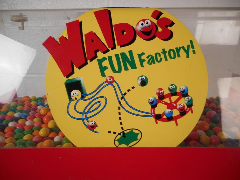 MidCentury Modern Gum Ball Machine "Waldo's Fun Factory" at