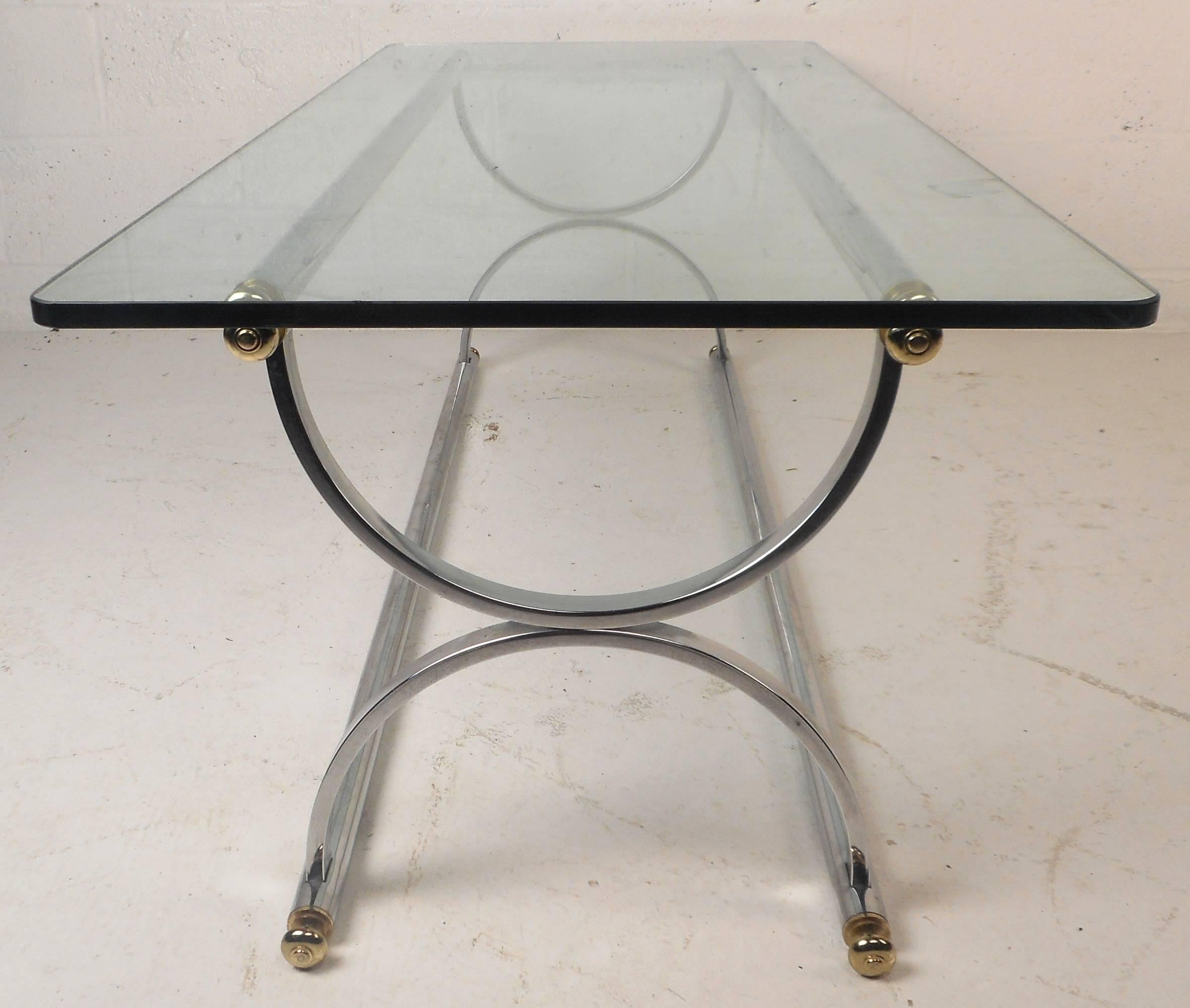 Late 20th Century Mid-Century Modern Coffee Table in the Style of Maison Jansen