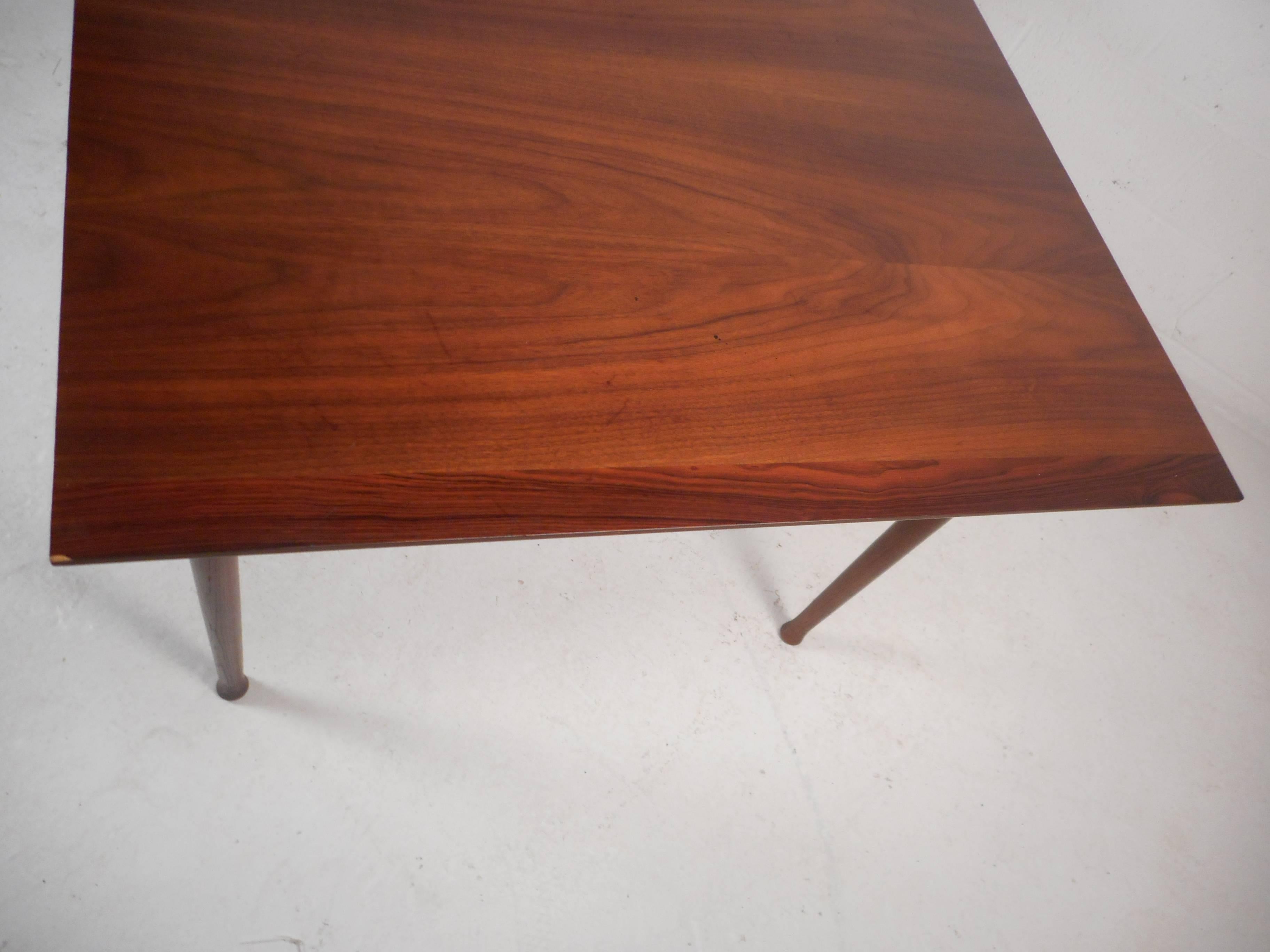 Late 20th Century Mid-Century Modern Walnut Dining Table with Rosewood Accents