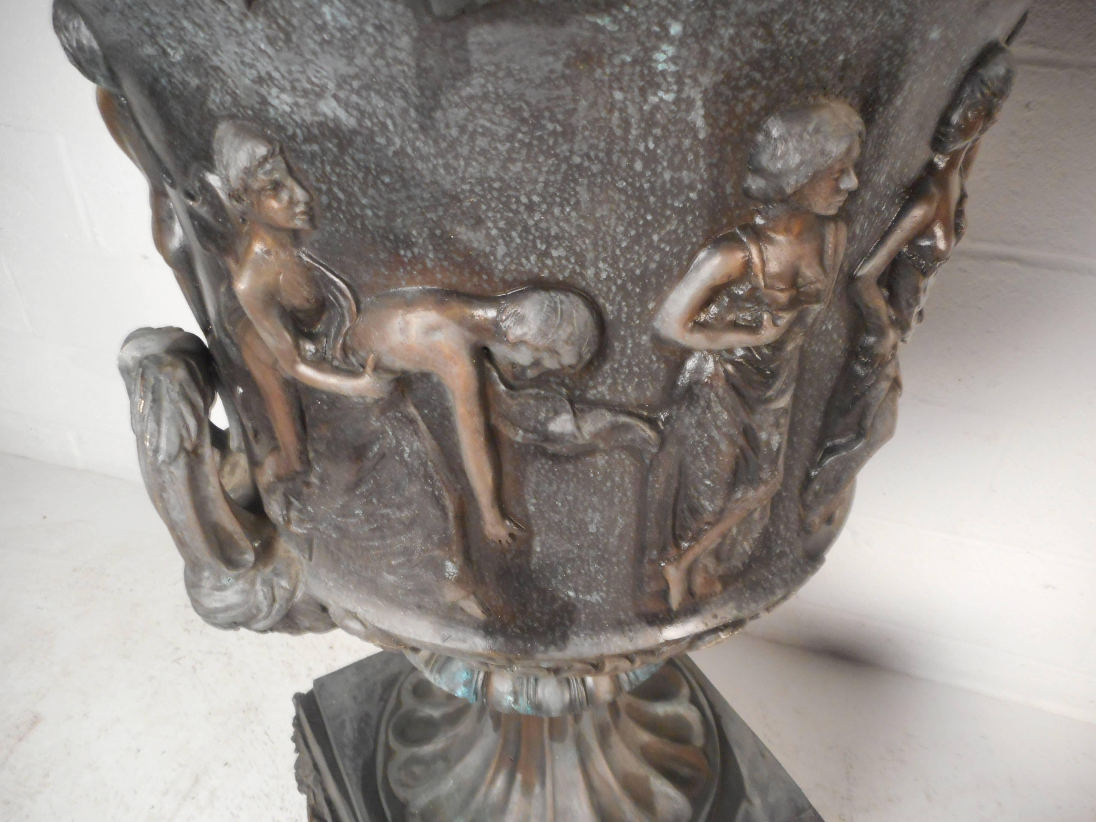 20th Century  Pair of Medici Style Bronze Urns