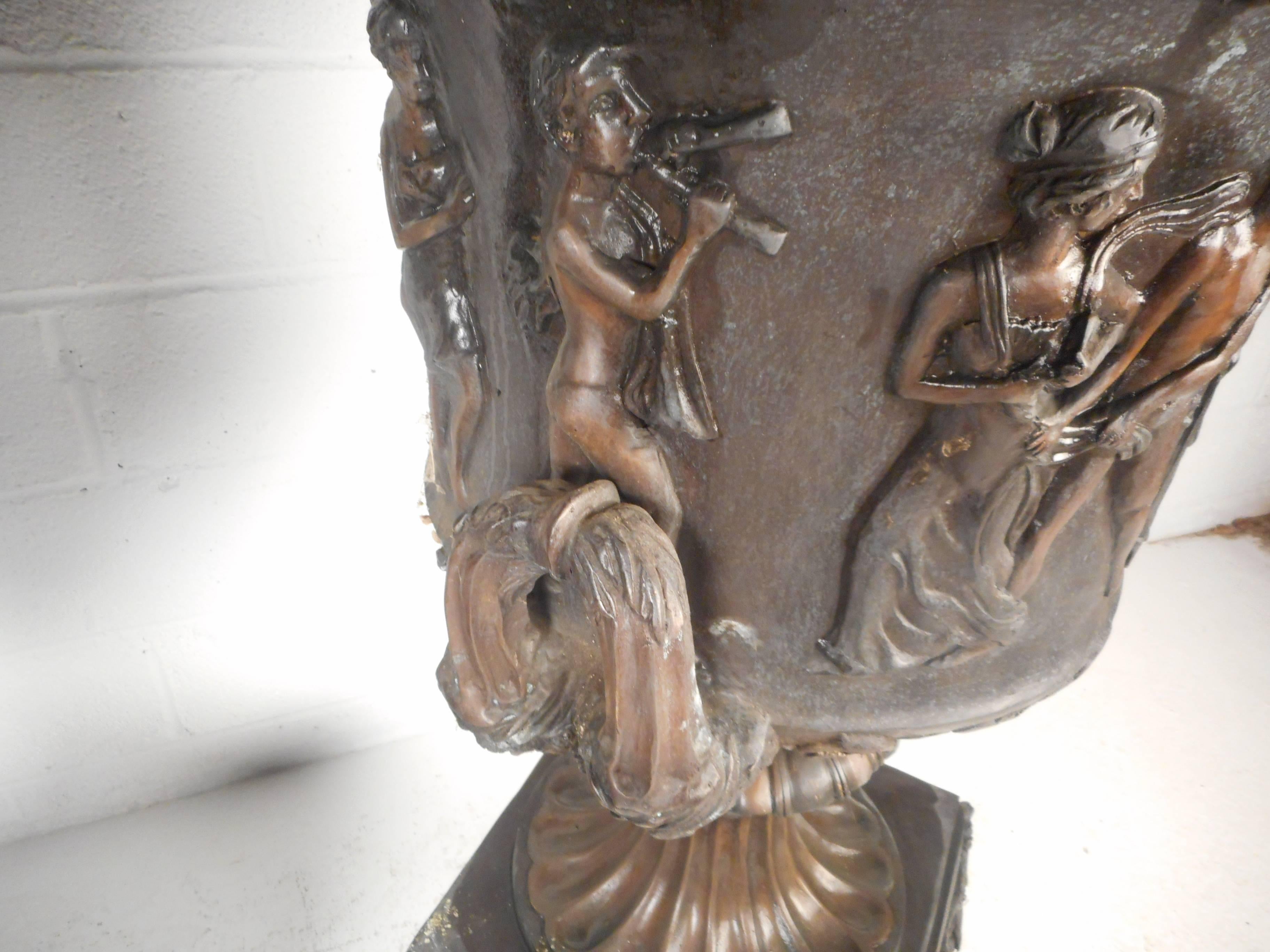  Pair of Medici Style Bronze Urns 1