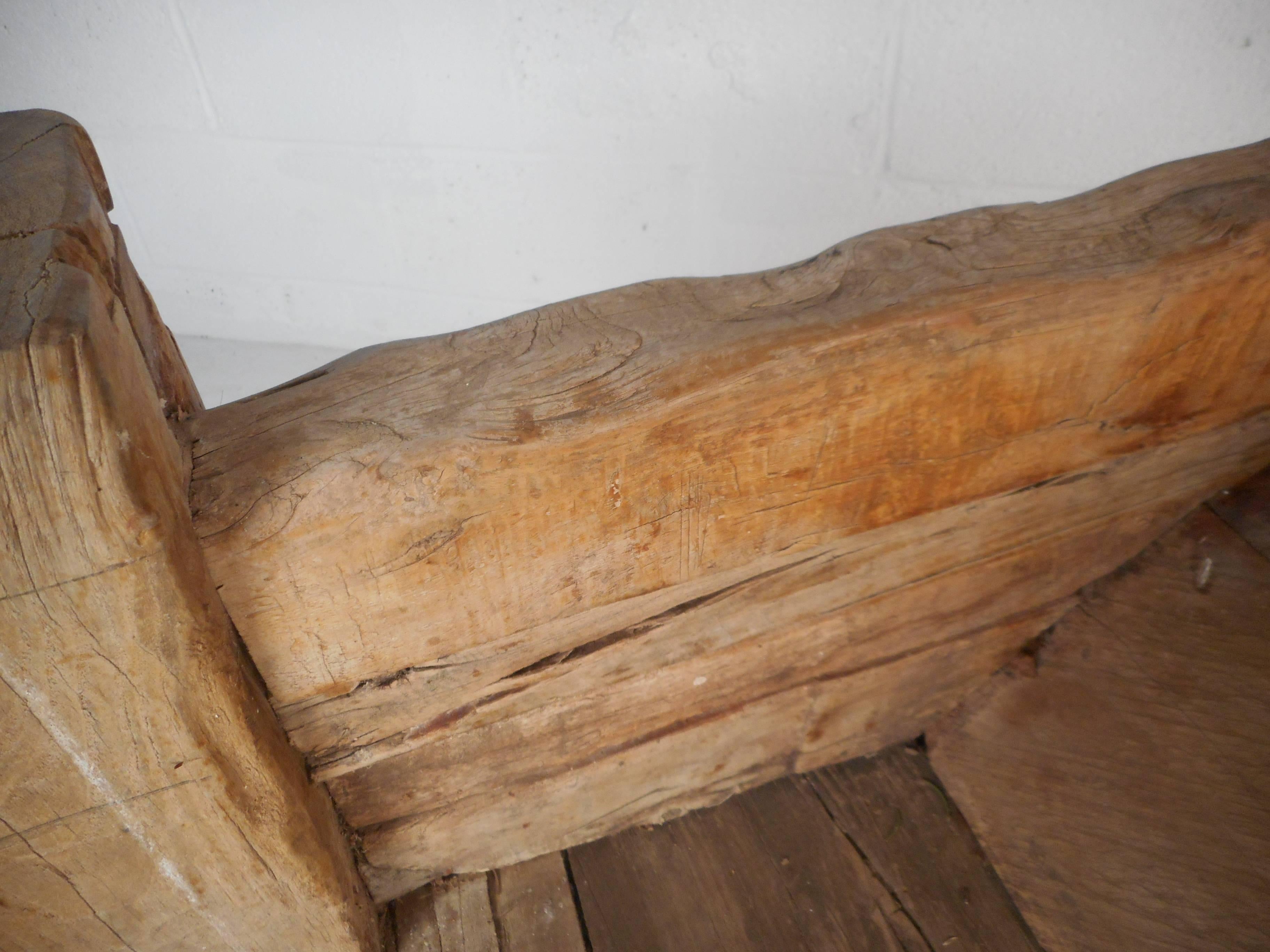 Impressive Rustic Wood Bench 1