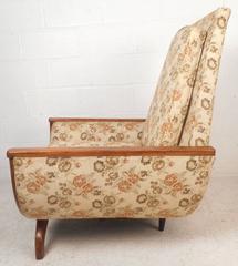 Mid-Century Modern High Back Lounge Chair in the Style of Adrian Pearsall