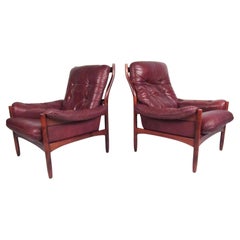 Göte Möbler Designed Leather Lounge Chairs