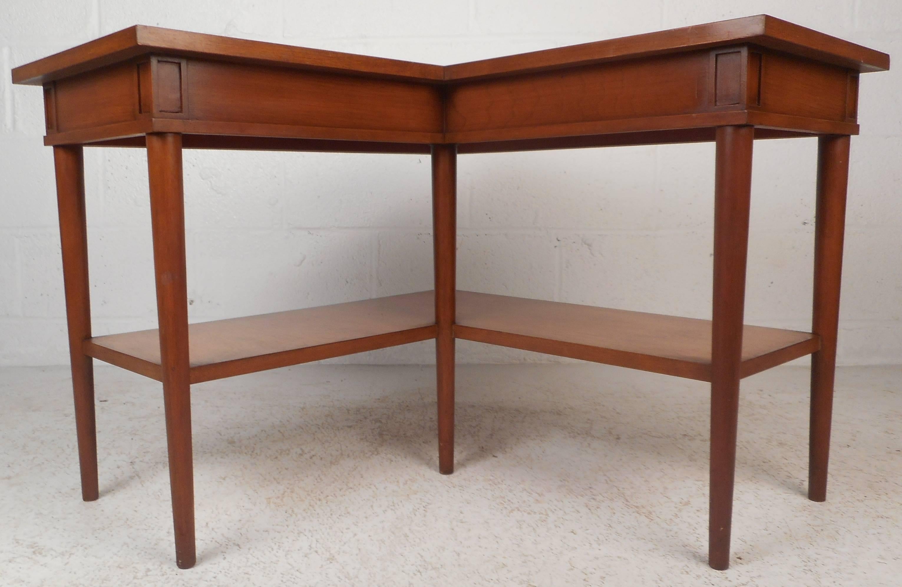 mid century modern corner table