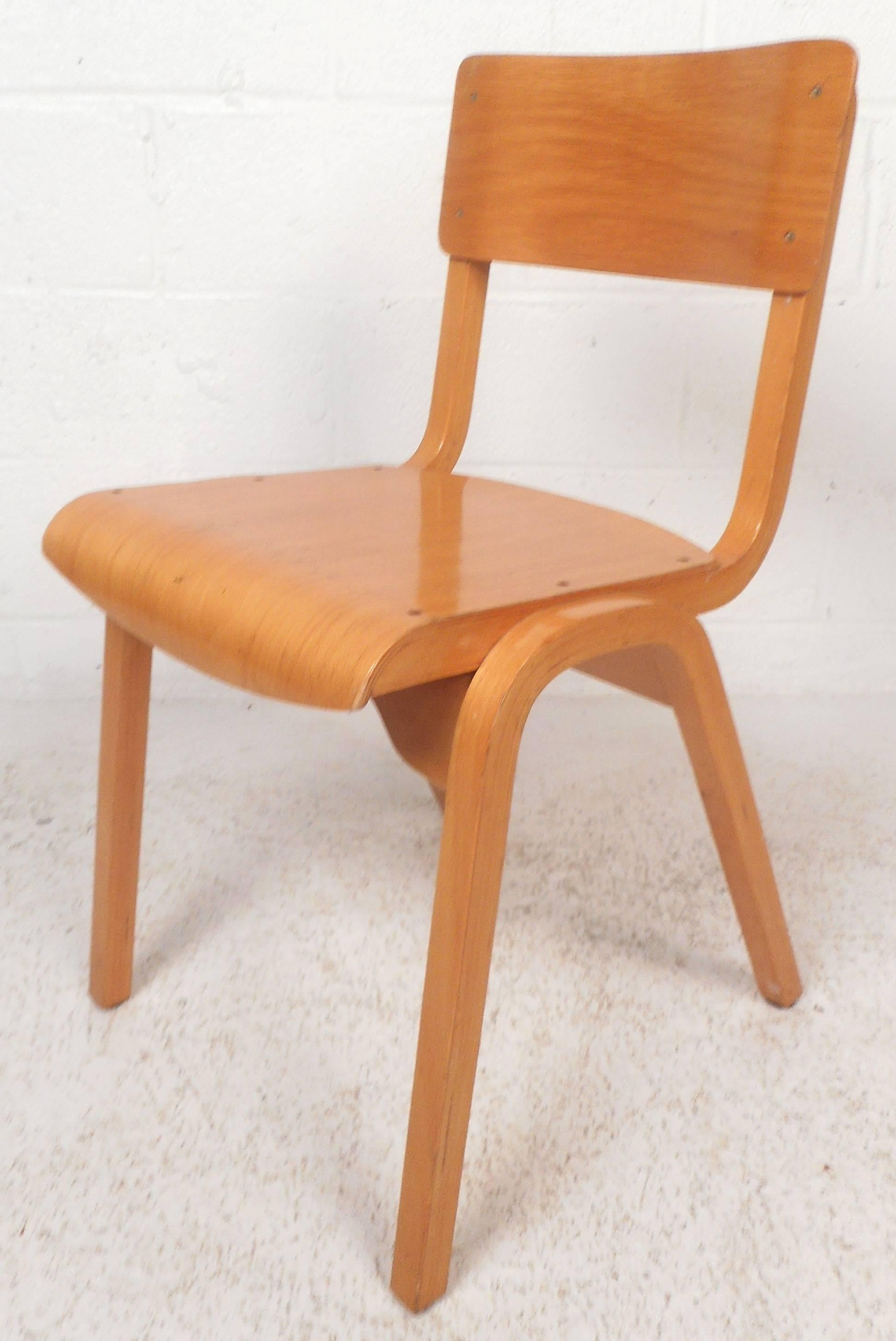 mid century stacking chairs