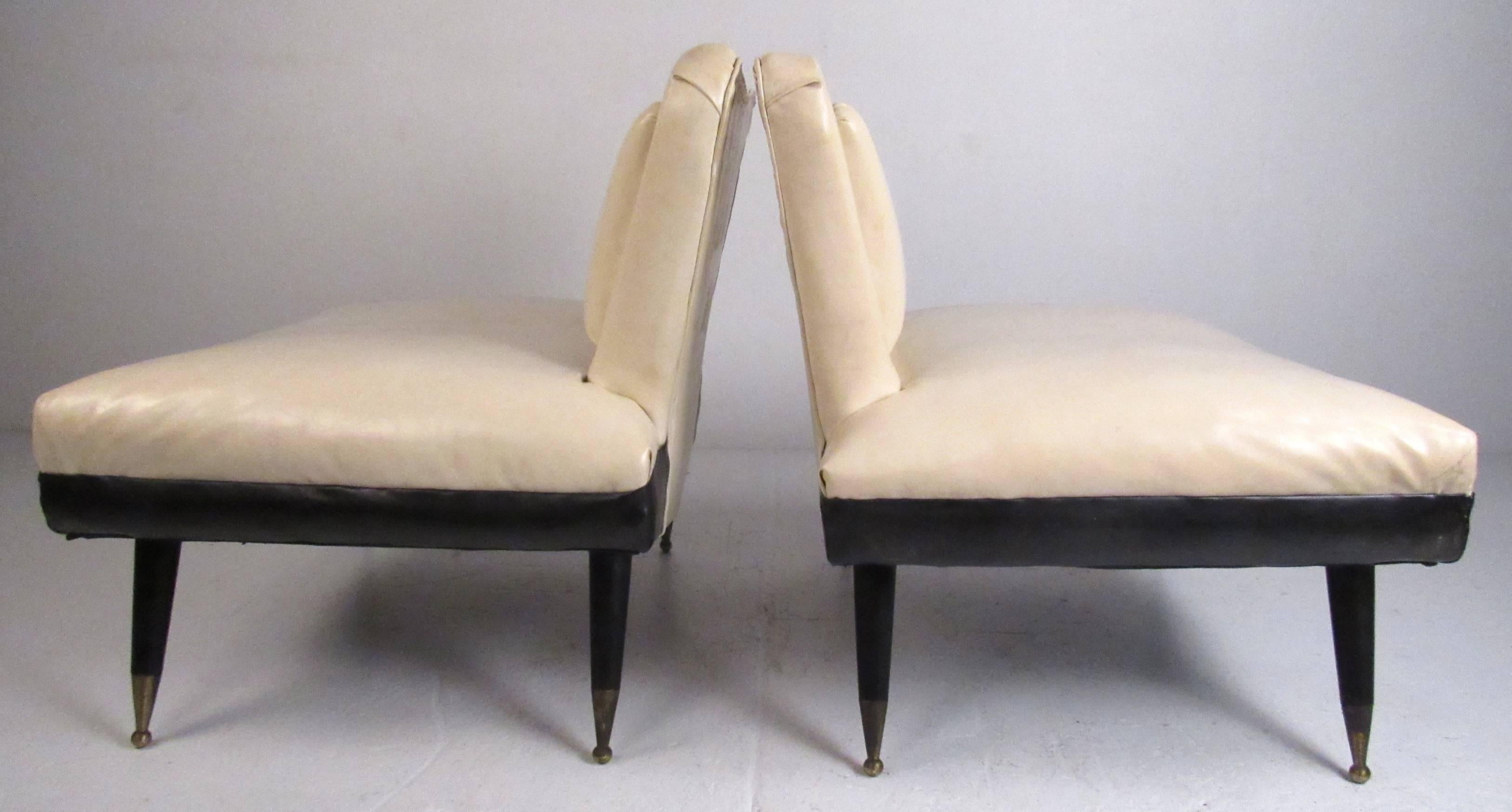 Upholstery Pair of Art Deco Slipper Chairs