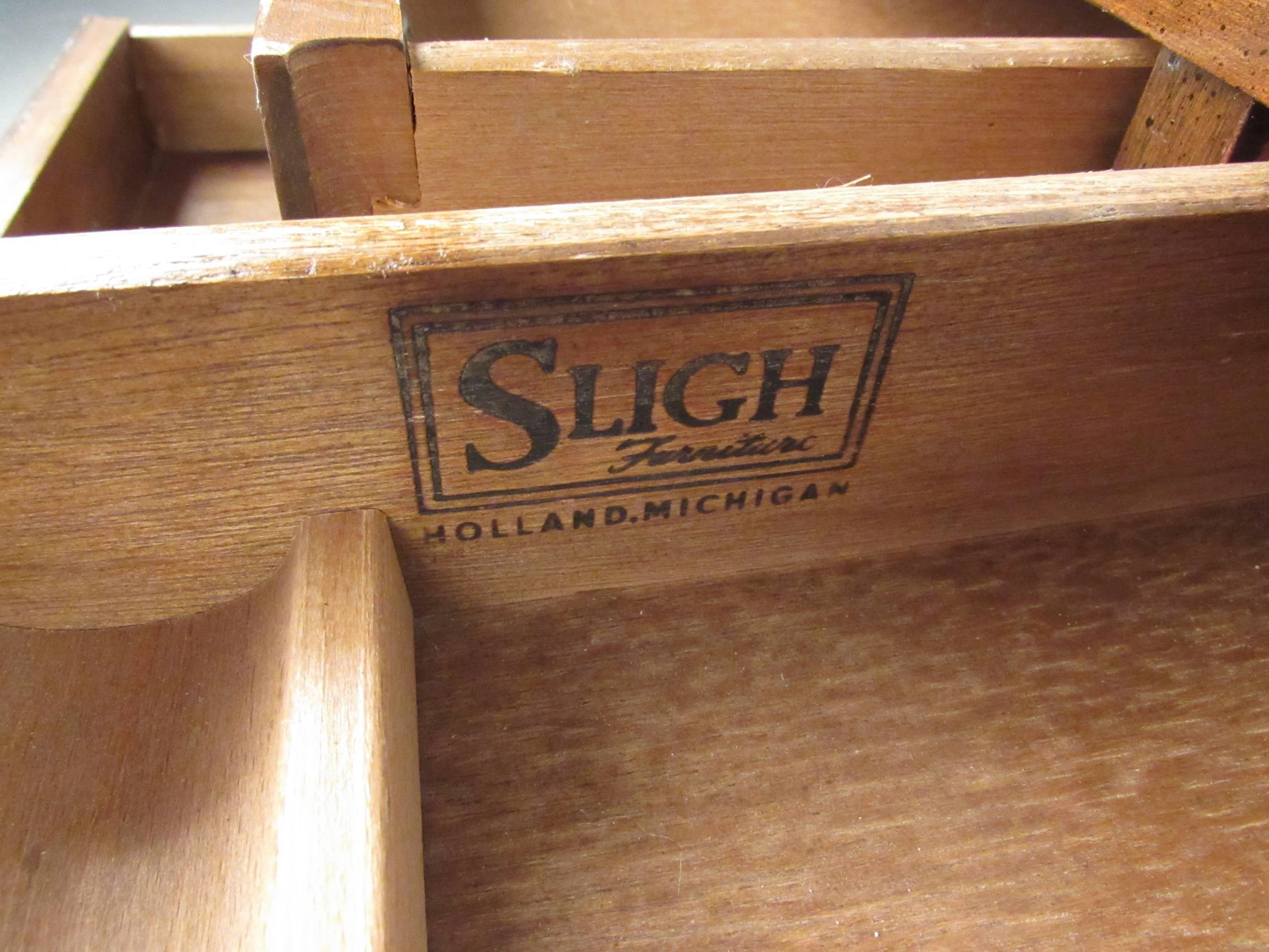 Sligh Leather Top Campaign Style Desk 1