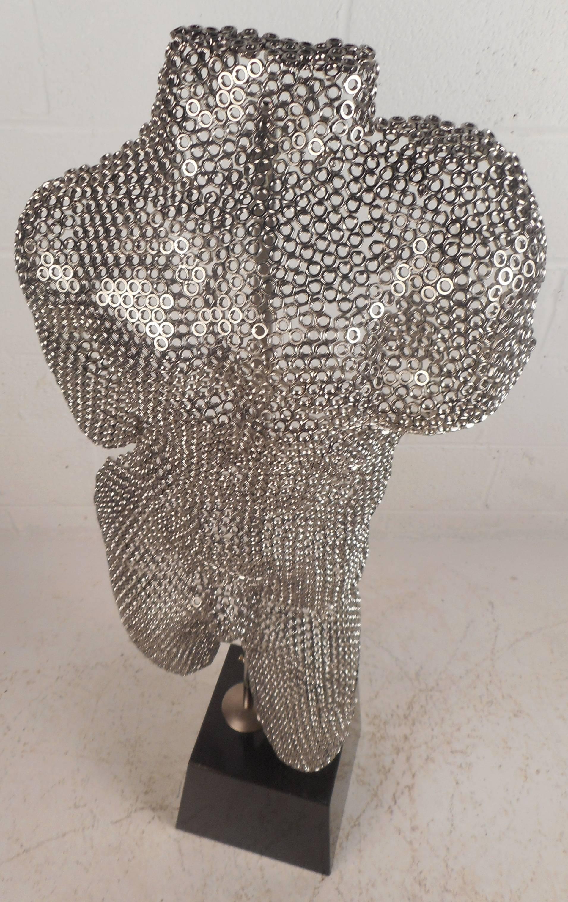 Mid-Century Modern Unique Contemporary Modern Bolt Torso Sculpture