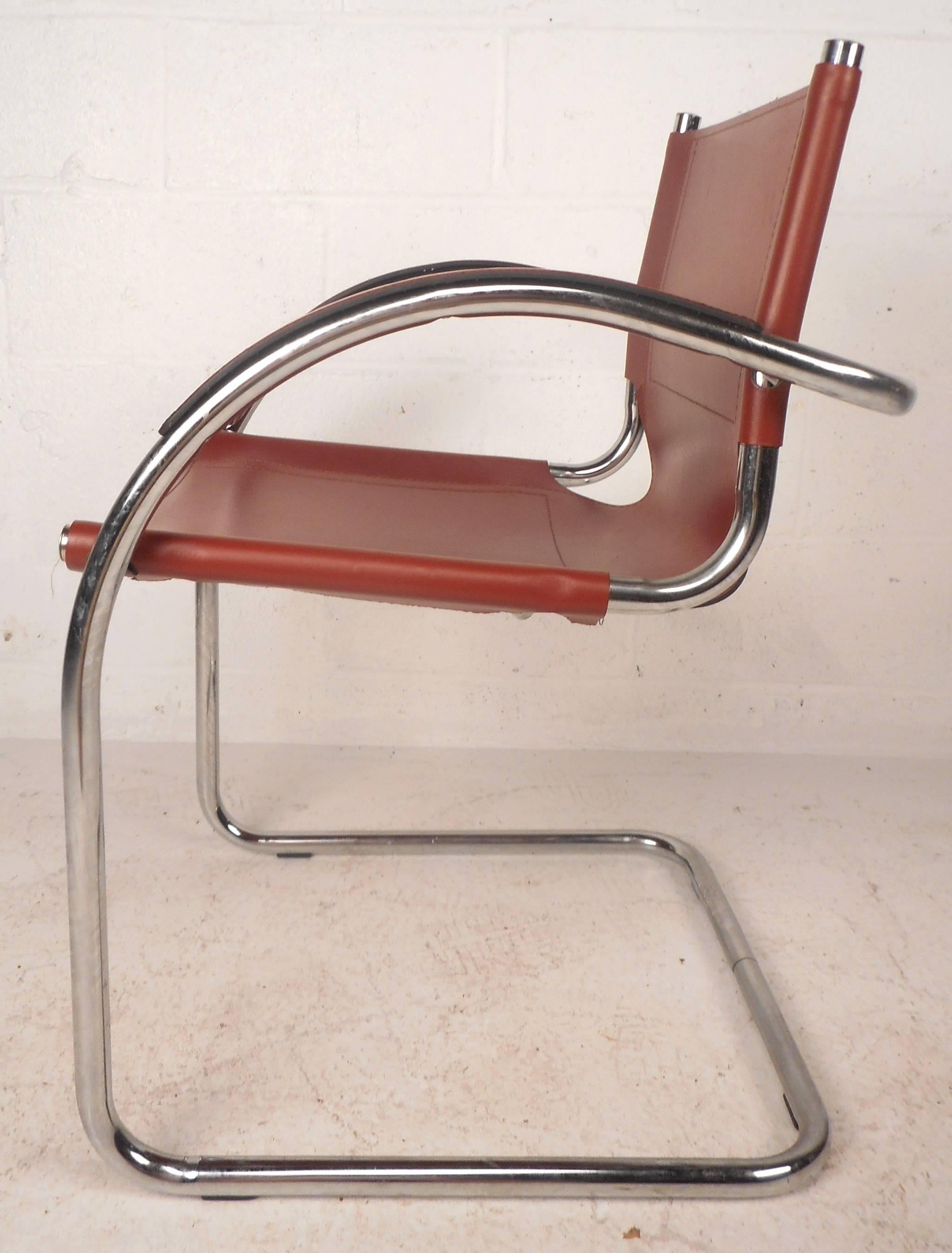 leather cantilever dining chairs