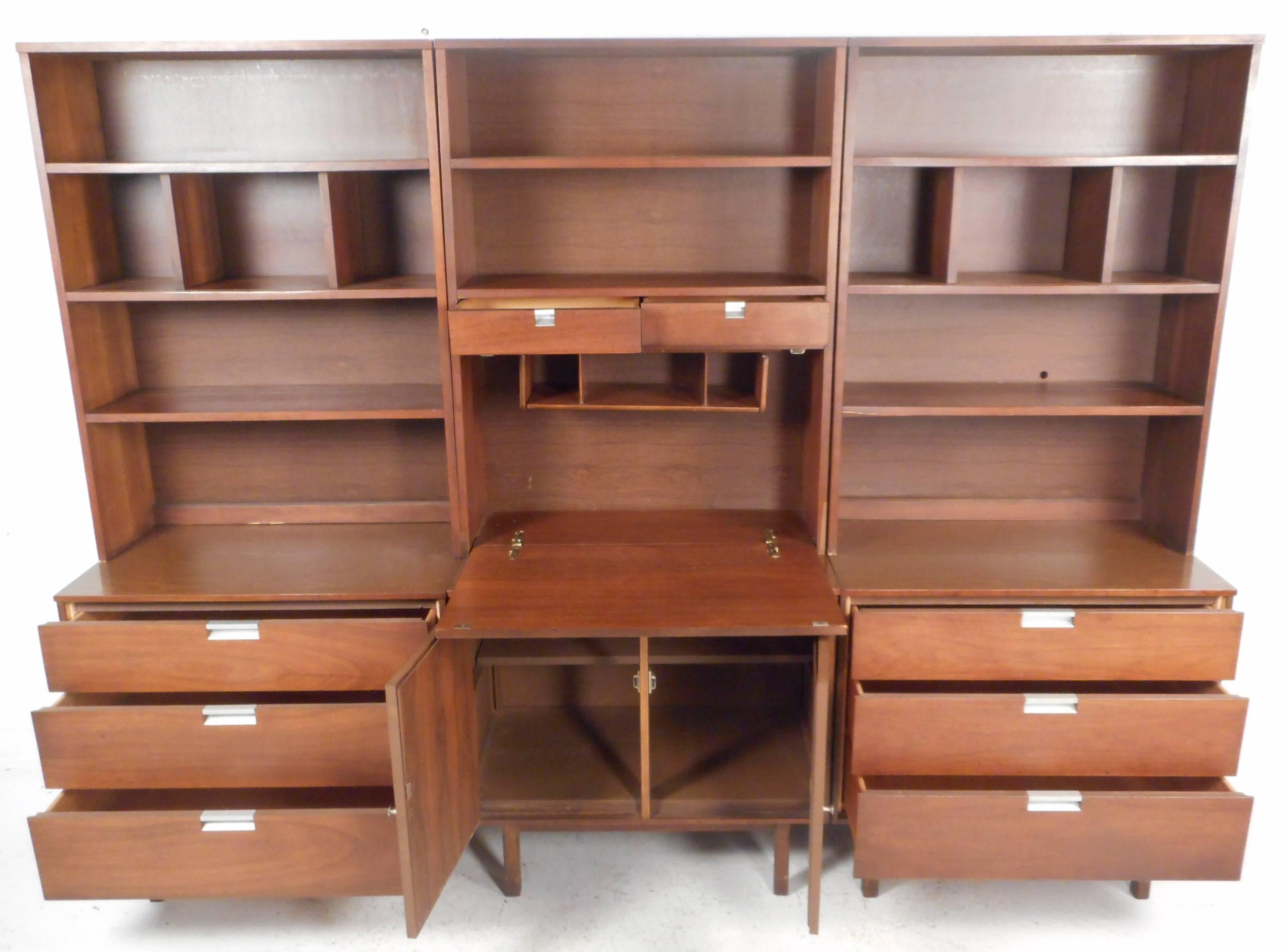 mid century wall unit