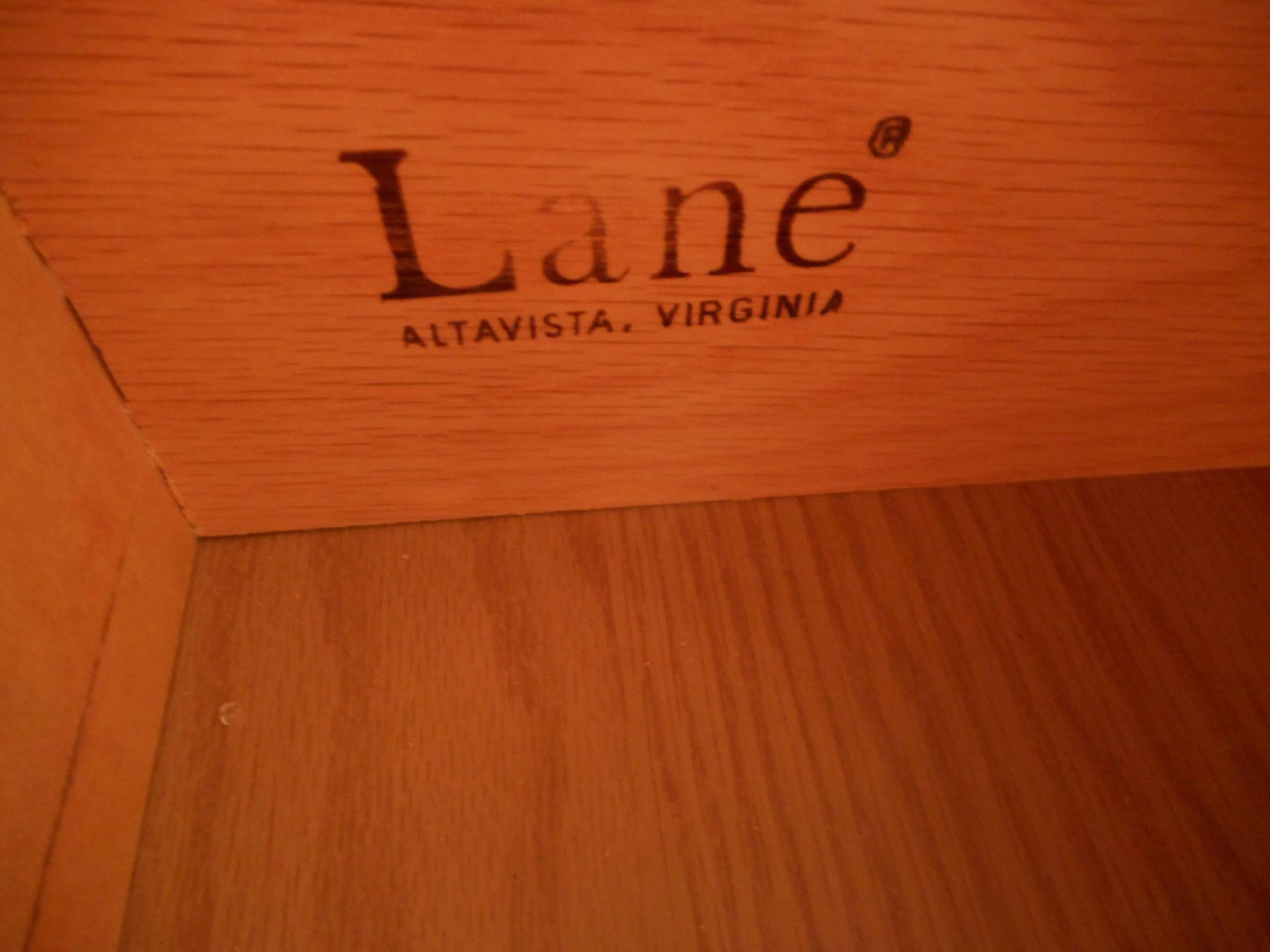 Mid-Century Modern Rosewood and Walnut Flip Top Bar by Lane Furniture 2