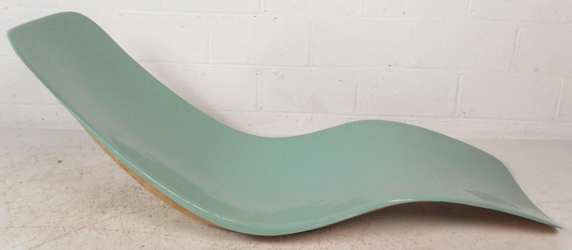 French Mid-Century Modern Fiberglass pool Chaise Lounges by Charles Zublena