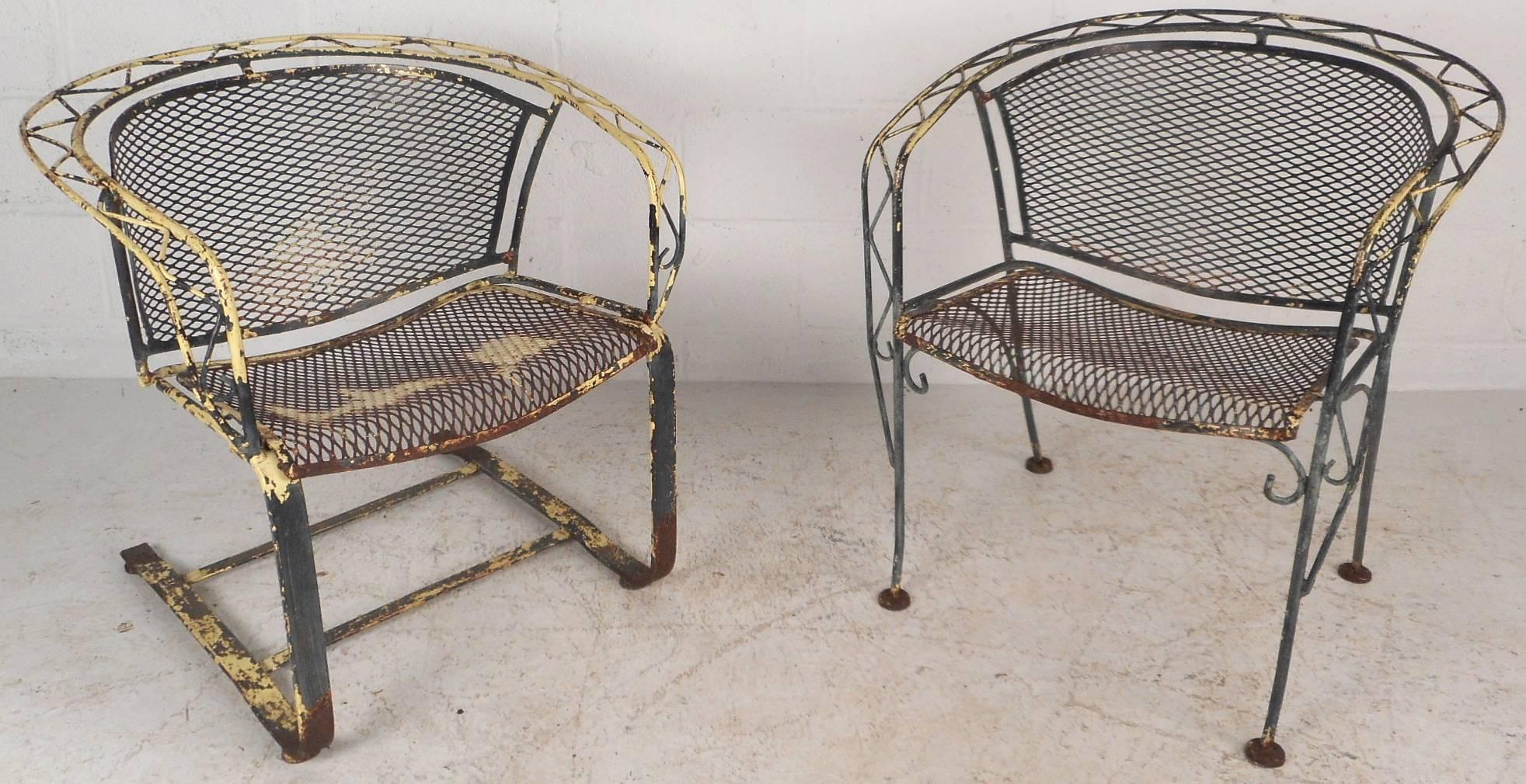 American Vintage Salterini Style Wrought Iron Patio Set