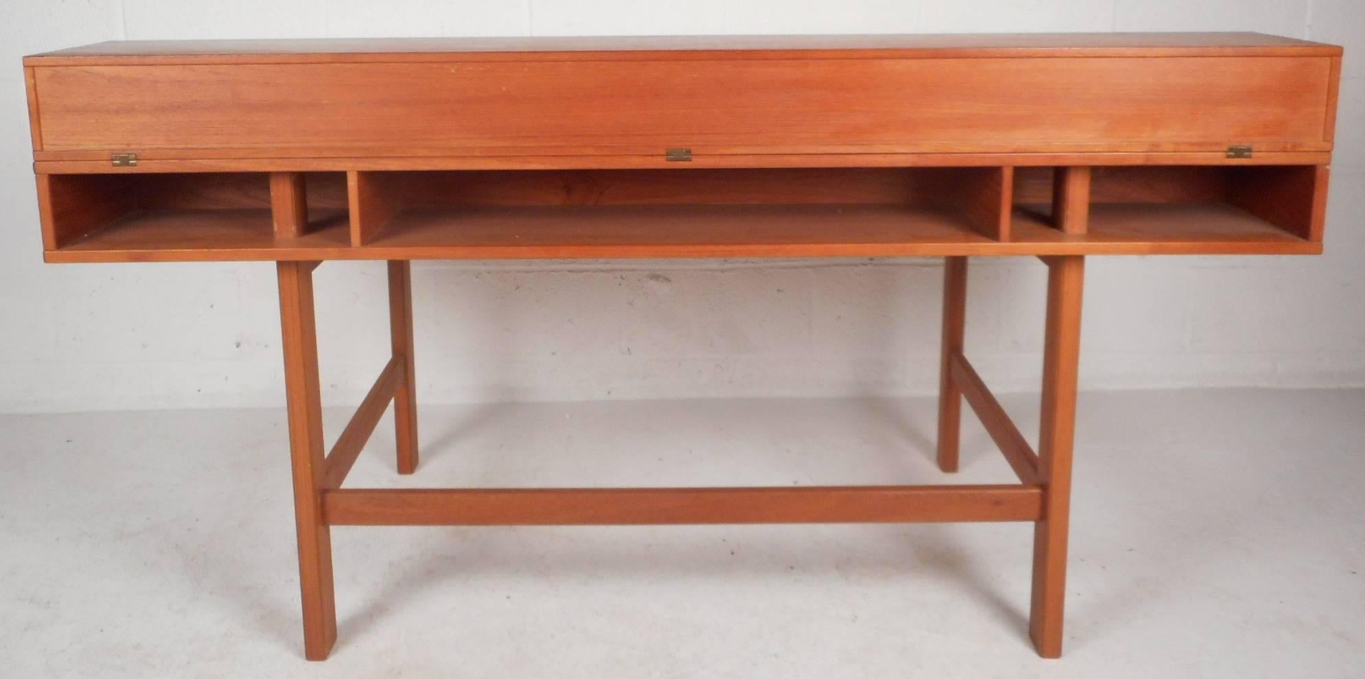 Danish Beautiful Mid-Century Modern Teak Flip-Top Desk by Jens Quistgaard