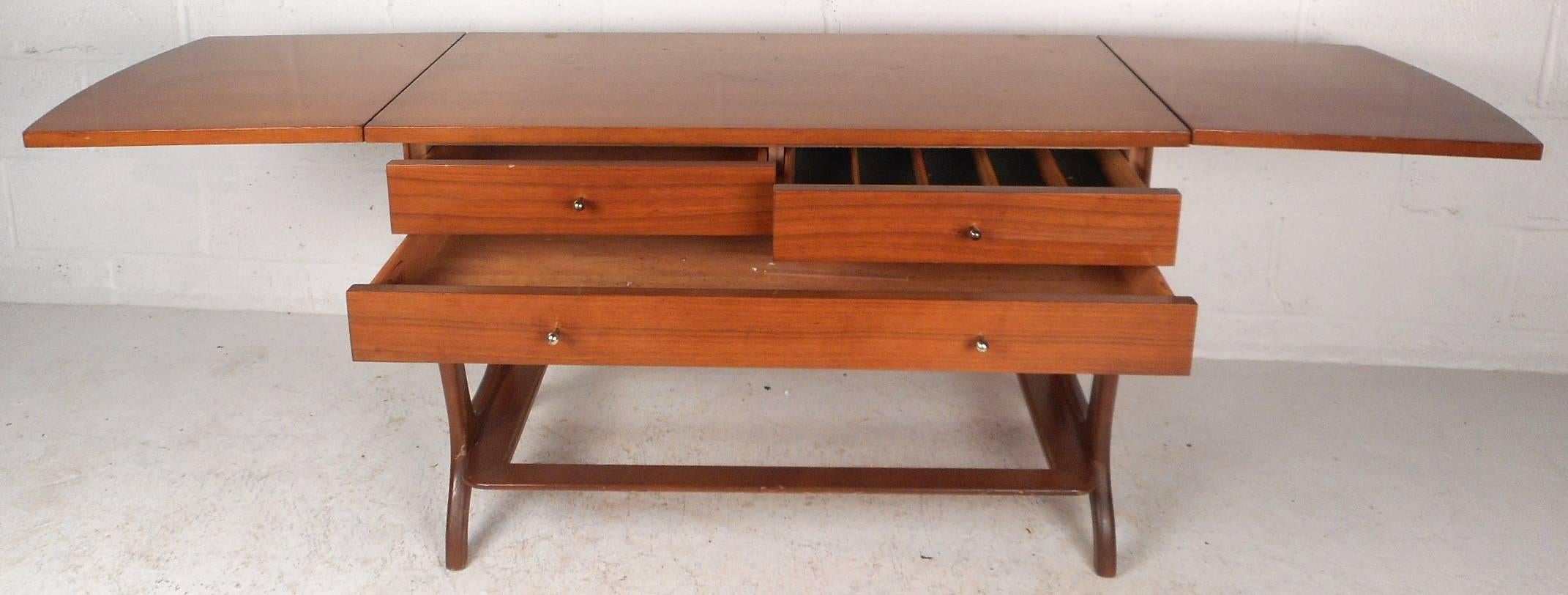 Mesa consola de hojas caídas moderna de mediados de siglo by RWAY en Bueno Estado en Brooklyn, NY