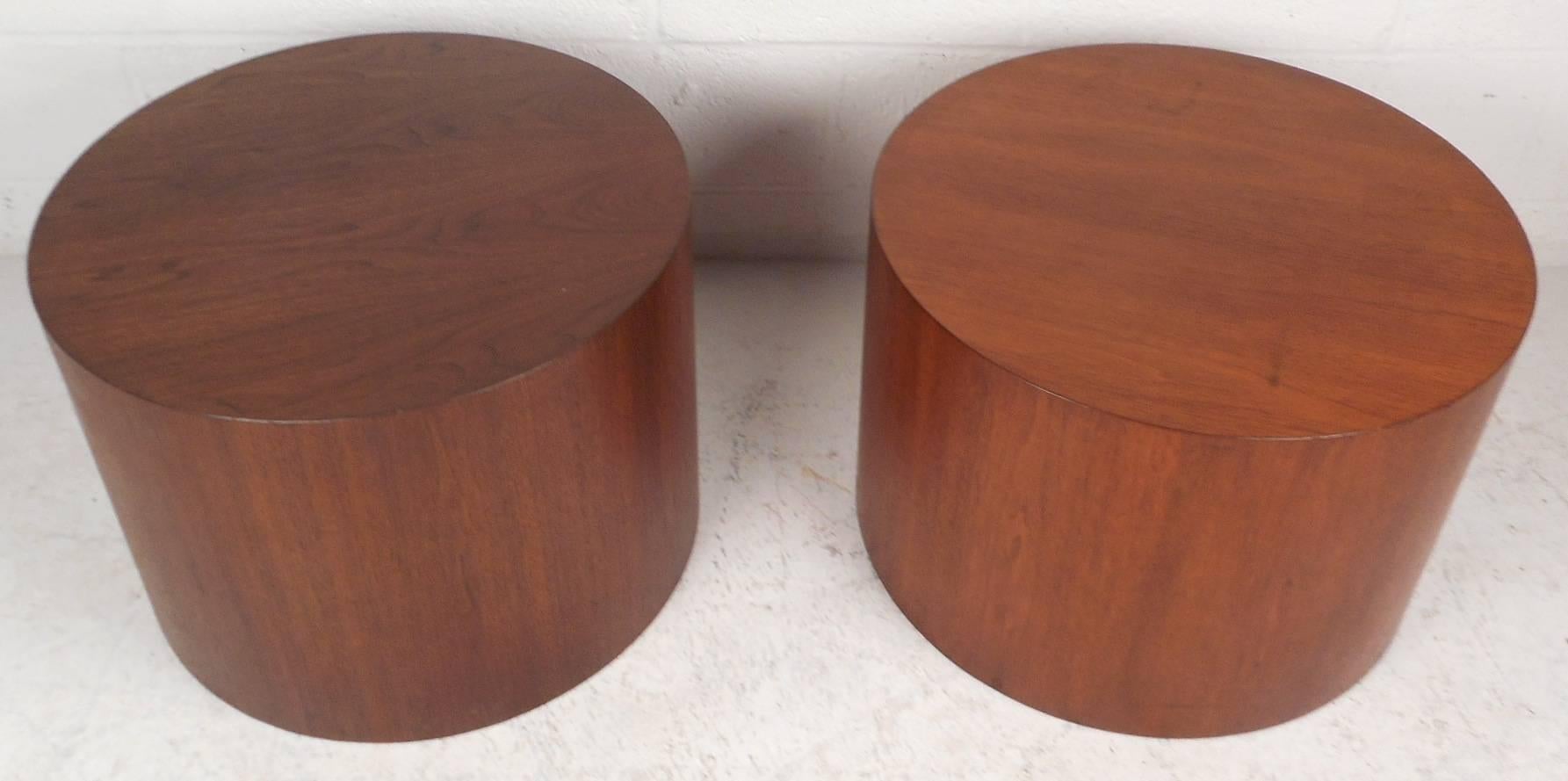 mid century modern walnut end table