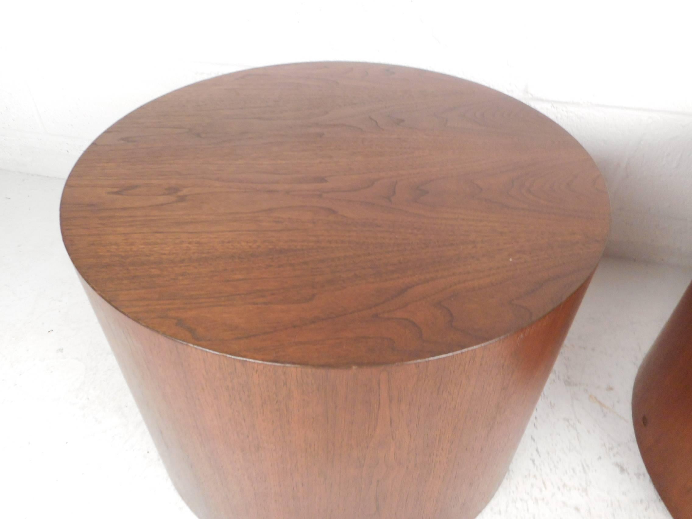walnut end table modern